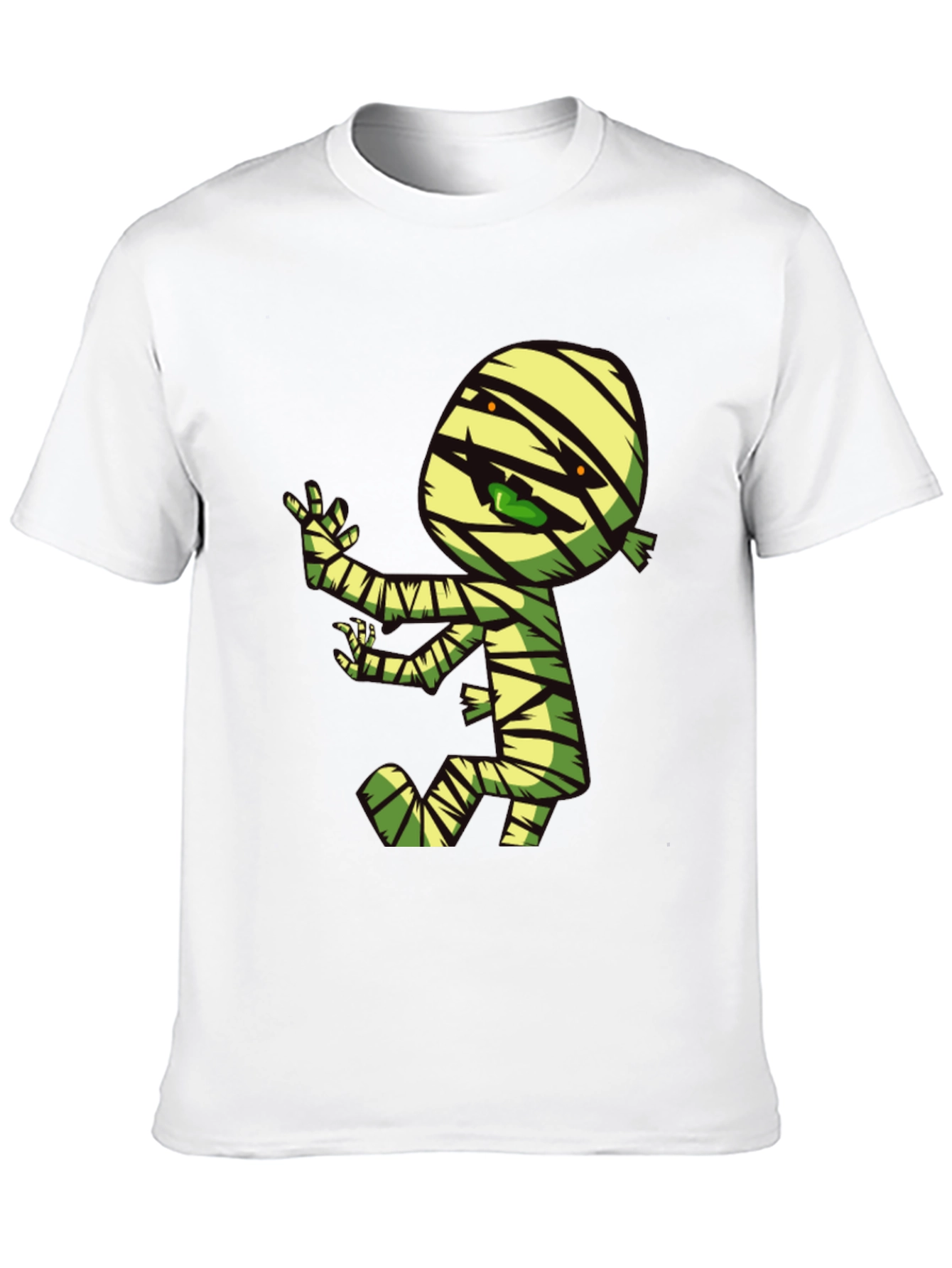 Black Cartoon Mummy Graphic T-Shirt - Spooky Fun! view 10