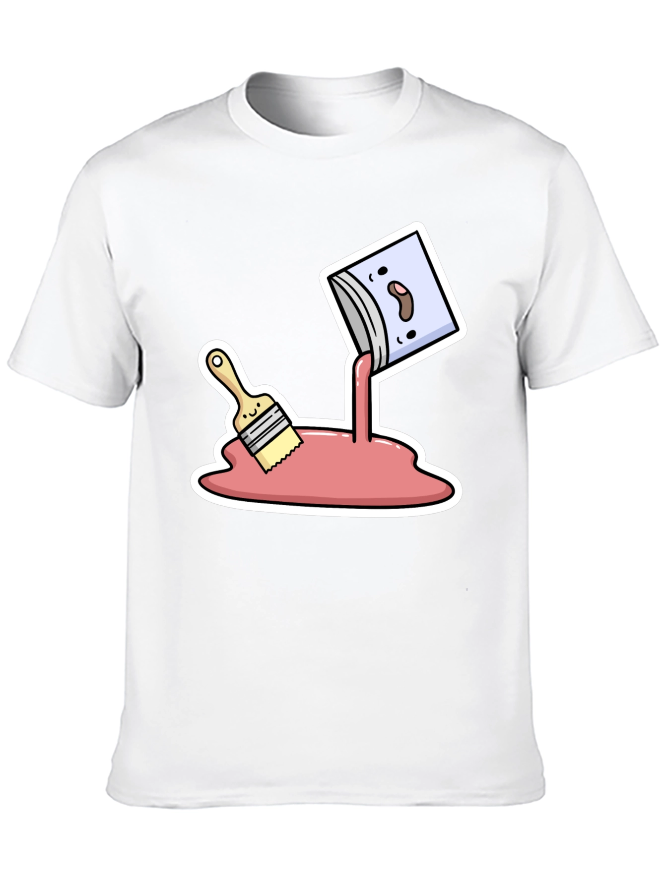 Black Cartoon Paint Spill T-Shirt view 10