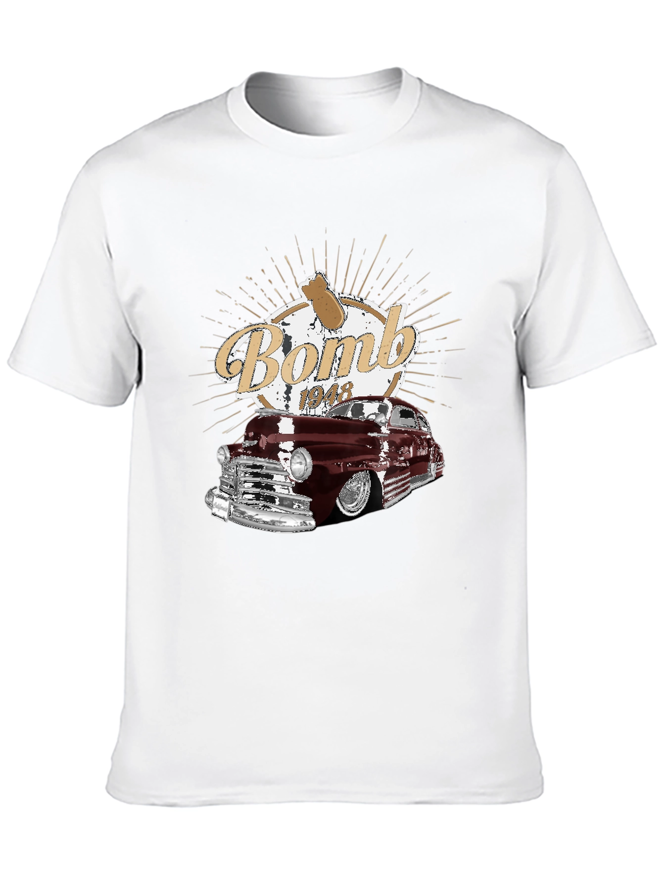 Black Bomb 1948 Car Graphic T-Shirt view 10