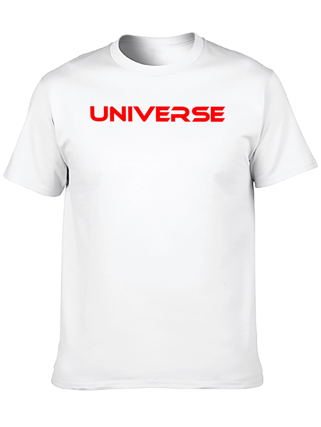 Universe Graphic T-Shirt - Bold Red Print on Black - 10