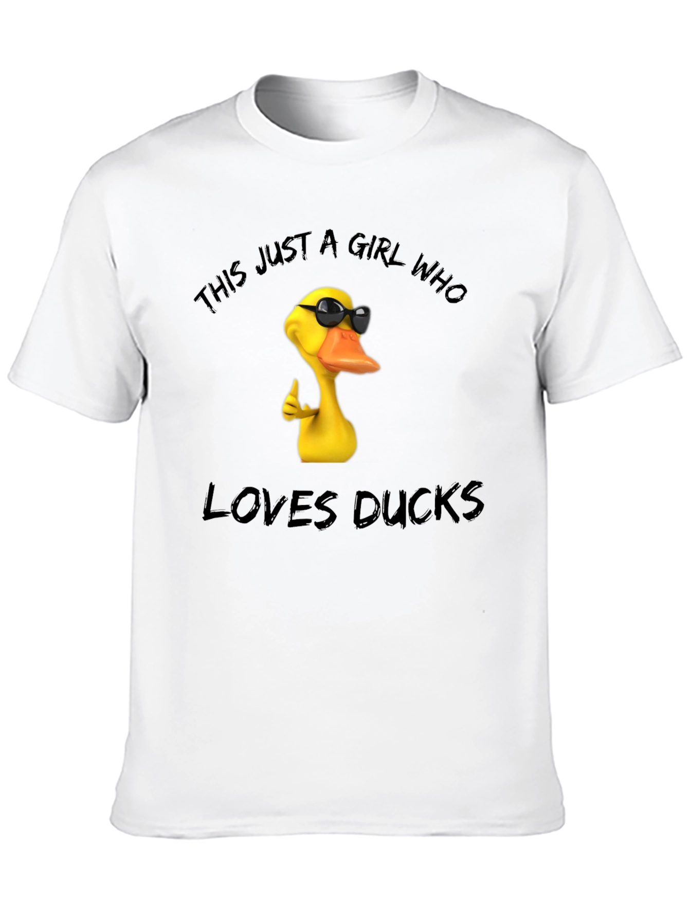 Black Funny Duck Lover T-Shirt - This Girl Loves Ducks! view 10