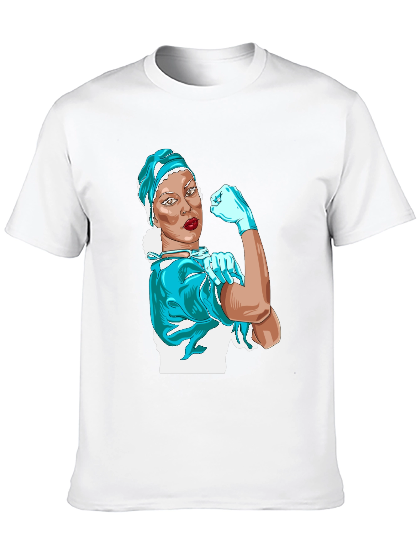 Black Feminist Doctor T-Shirt -  'We Can Do It' Design view 10