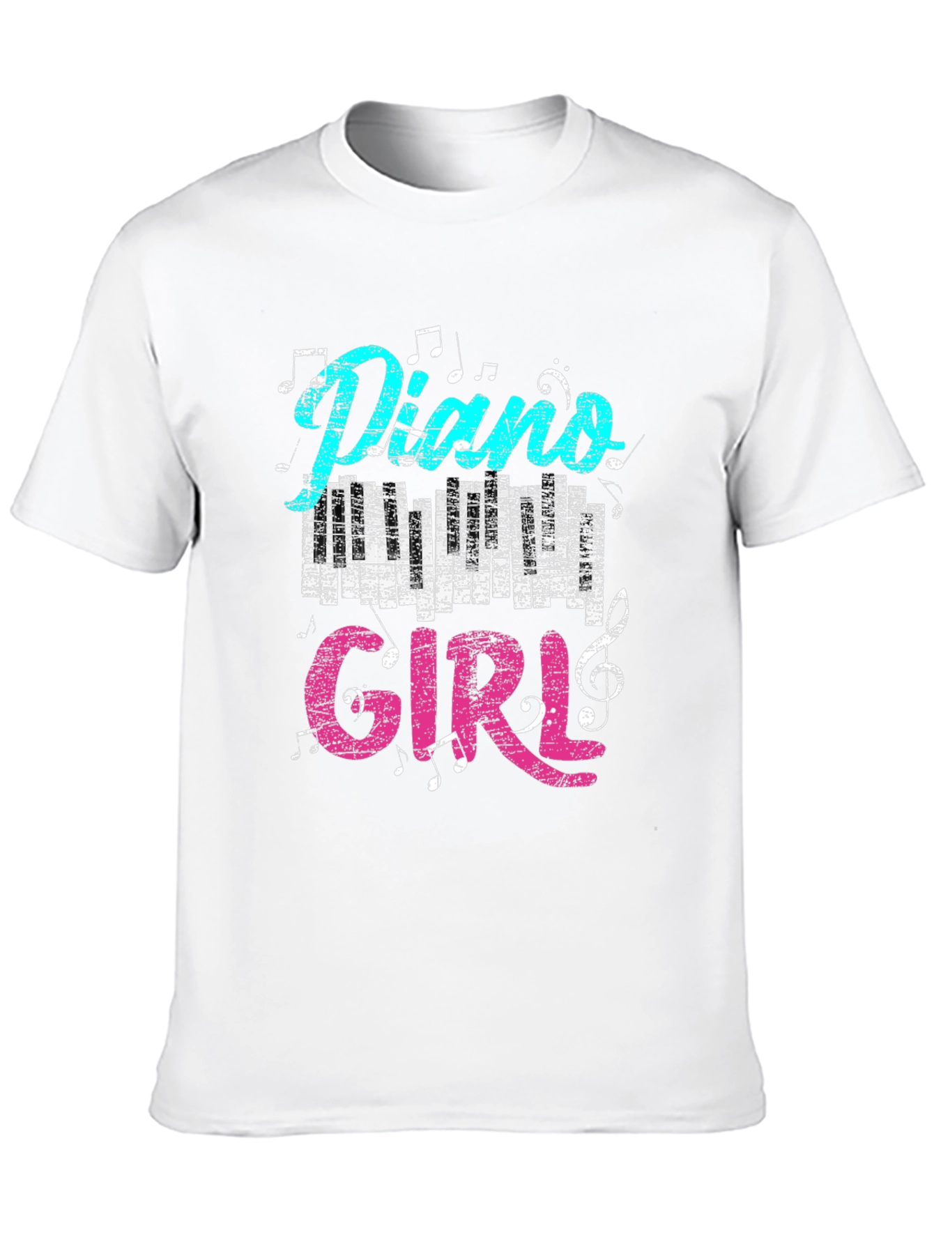 Black Piano Girl T-Shirt - Music Lover Tee view 10