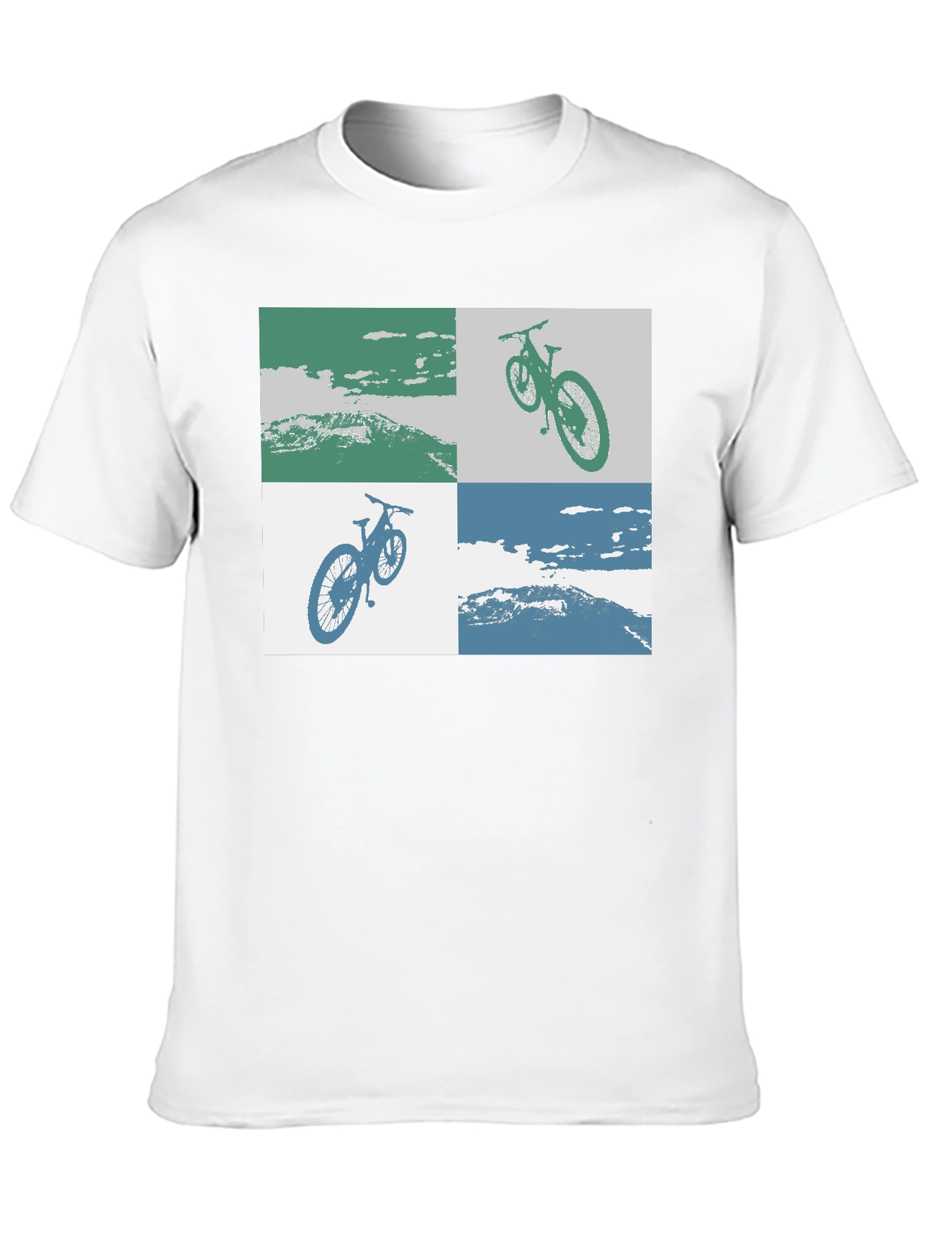 Black Mountain Bike Graphic Tee - Black Cotton T-Shirt view 10