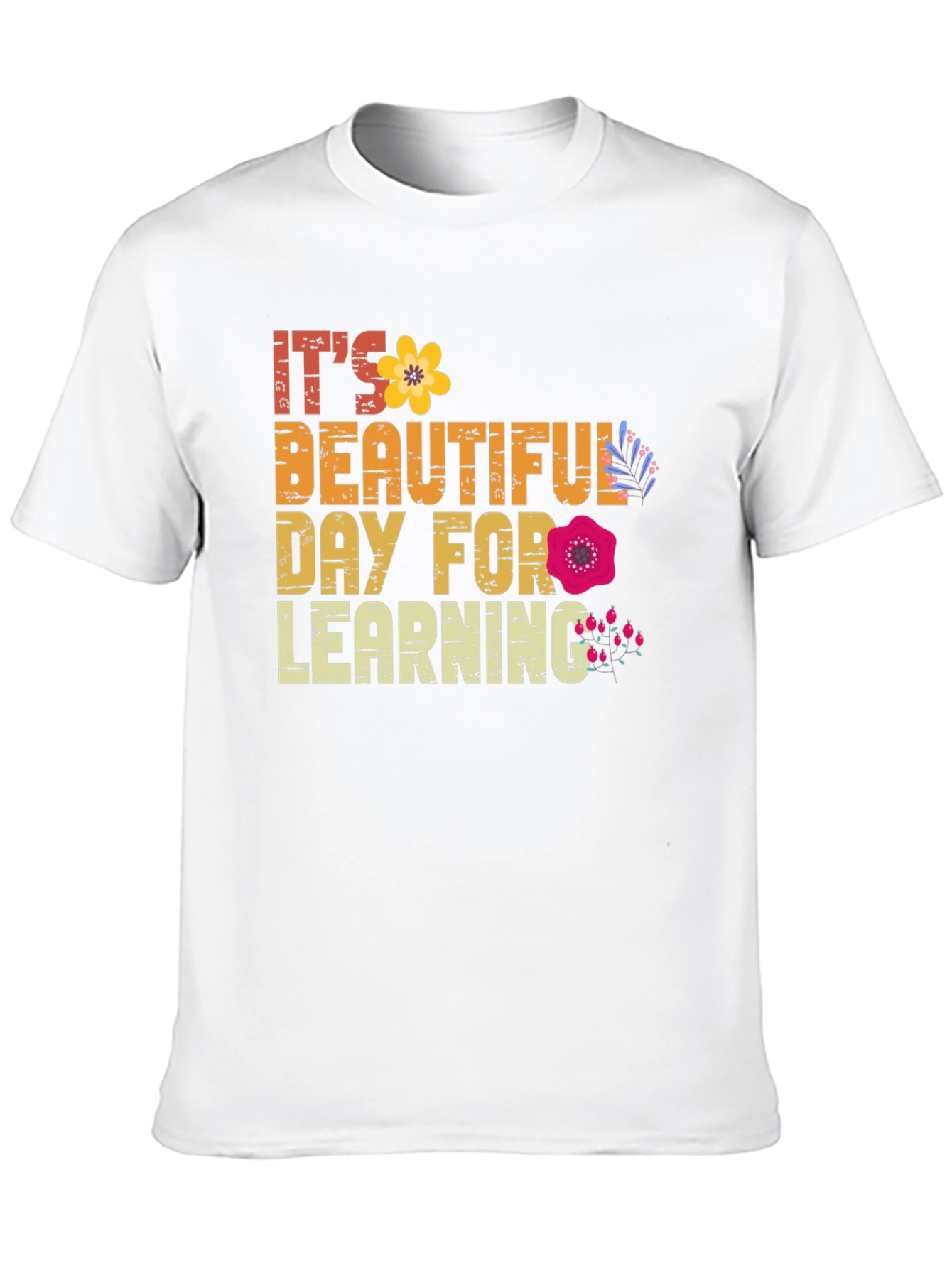 Black Beautiful Day for Learning T-Shirt view 10