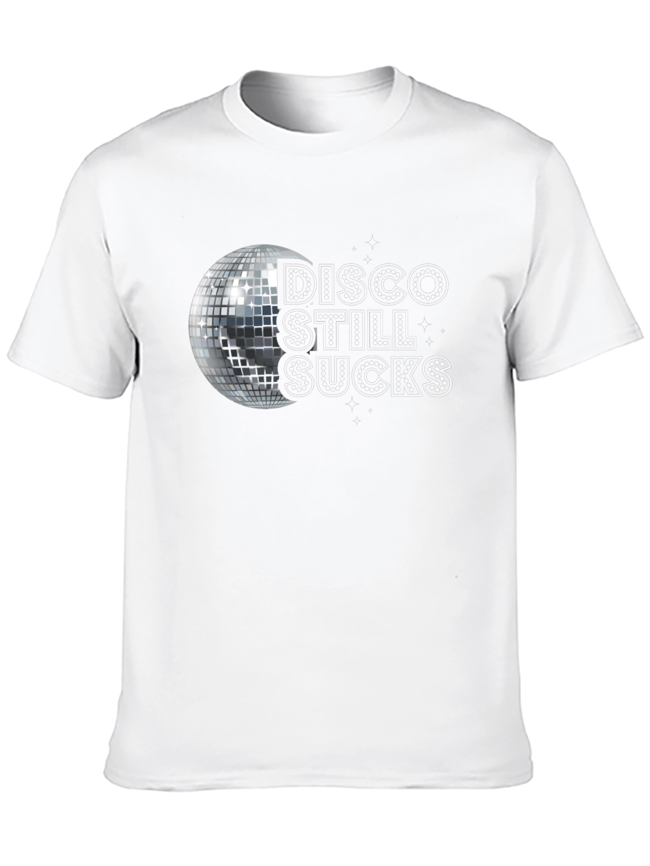 Black Disco Still Sucks Tee - Retro Party T-Shirt view 10