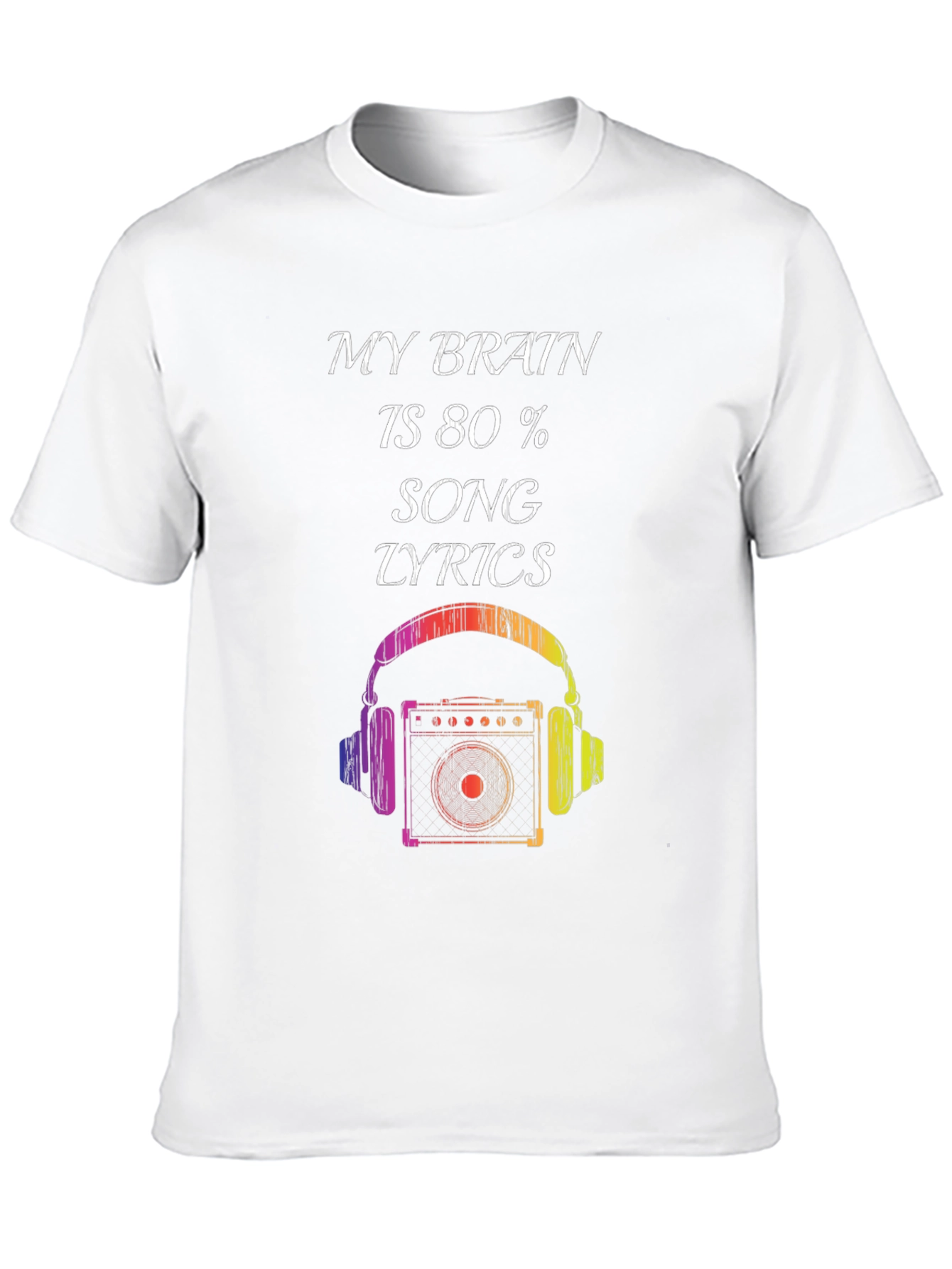 Black My Brain is 80% Song Lyrics T-Shirt view 10