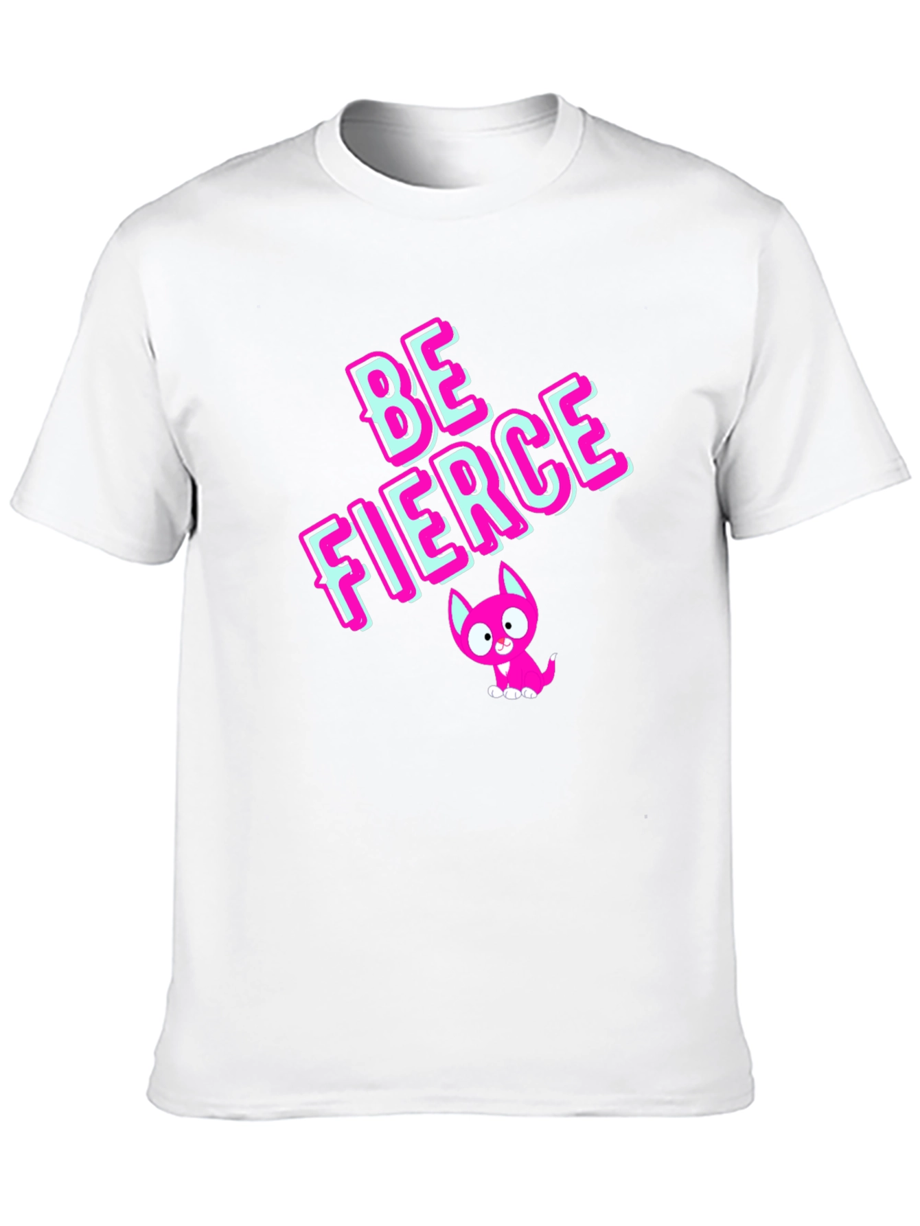 Black Be Fierce Graphic Tee - Stylish Black Cotton T-Shirt view 10