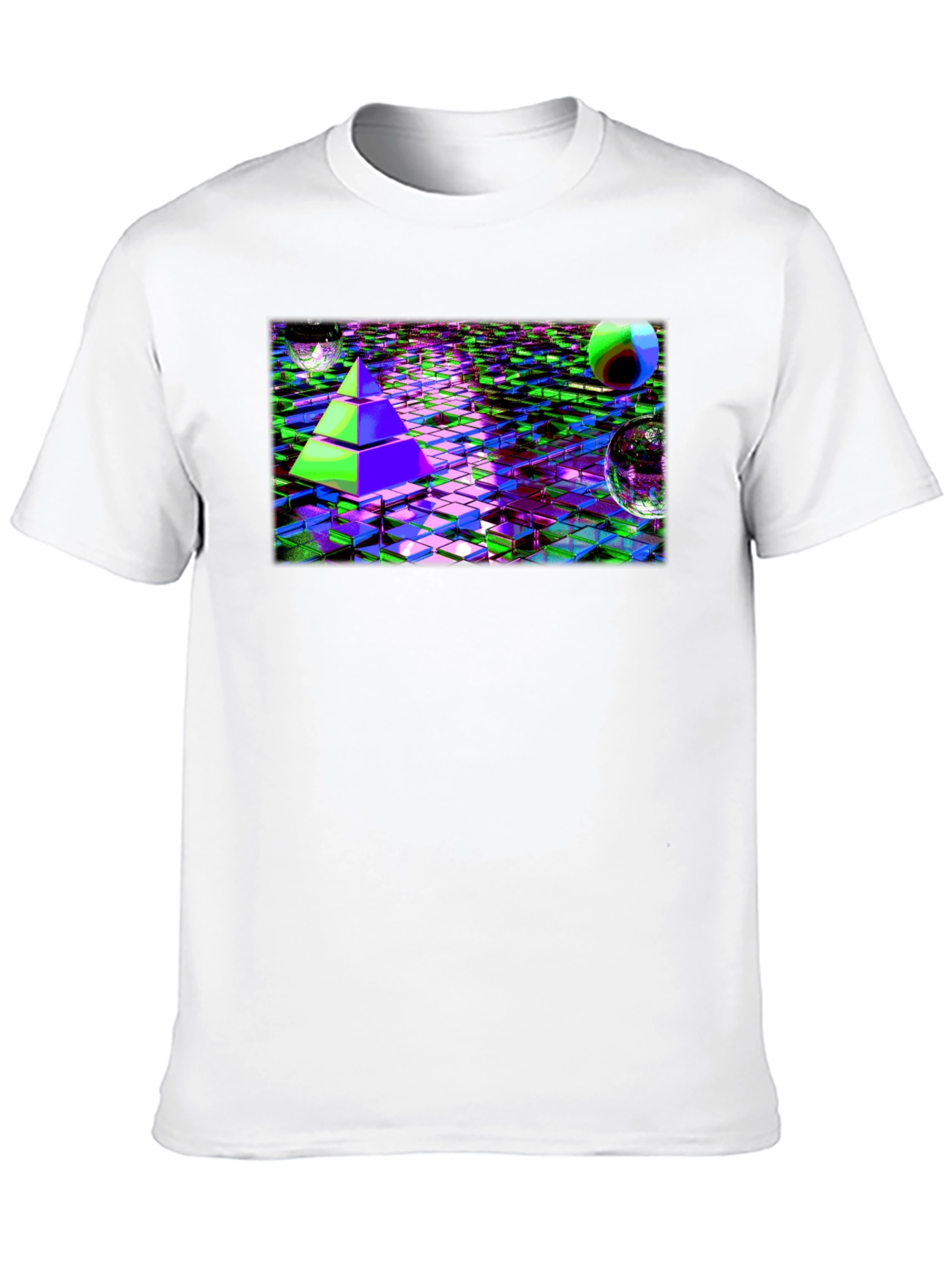 Cyber Pyramid T-Shirt: Glitch Art Tee - 10
