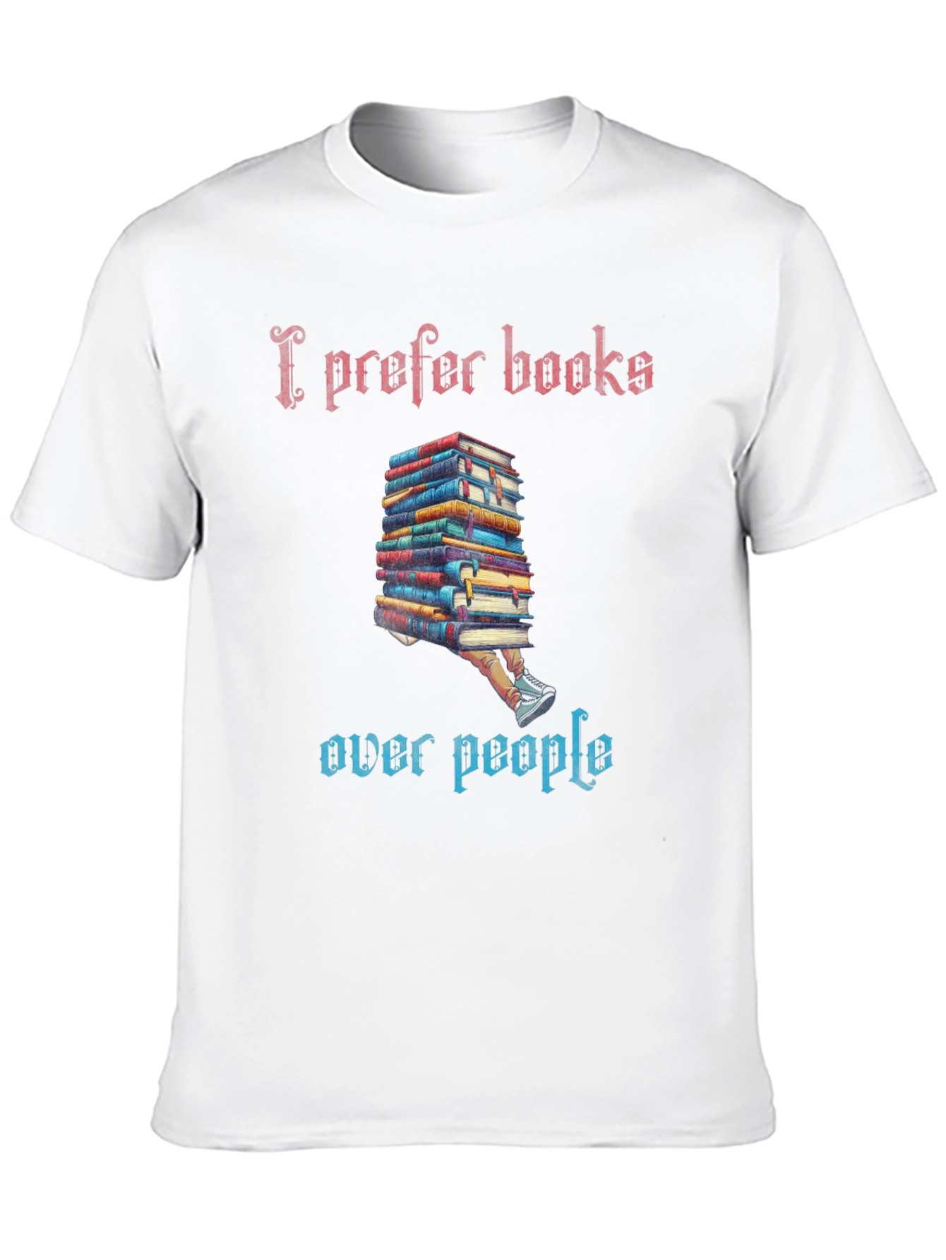 Black I Prefer Books T-Shirt view 10