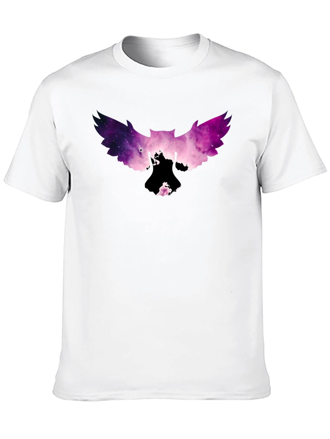 Black Galaxy Owl Graphic Tee - Men's Black T-Shirt view 10