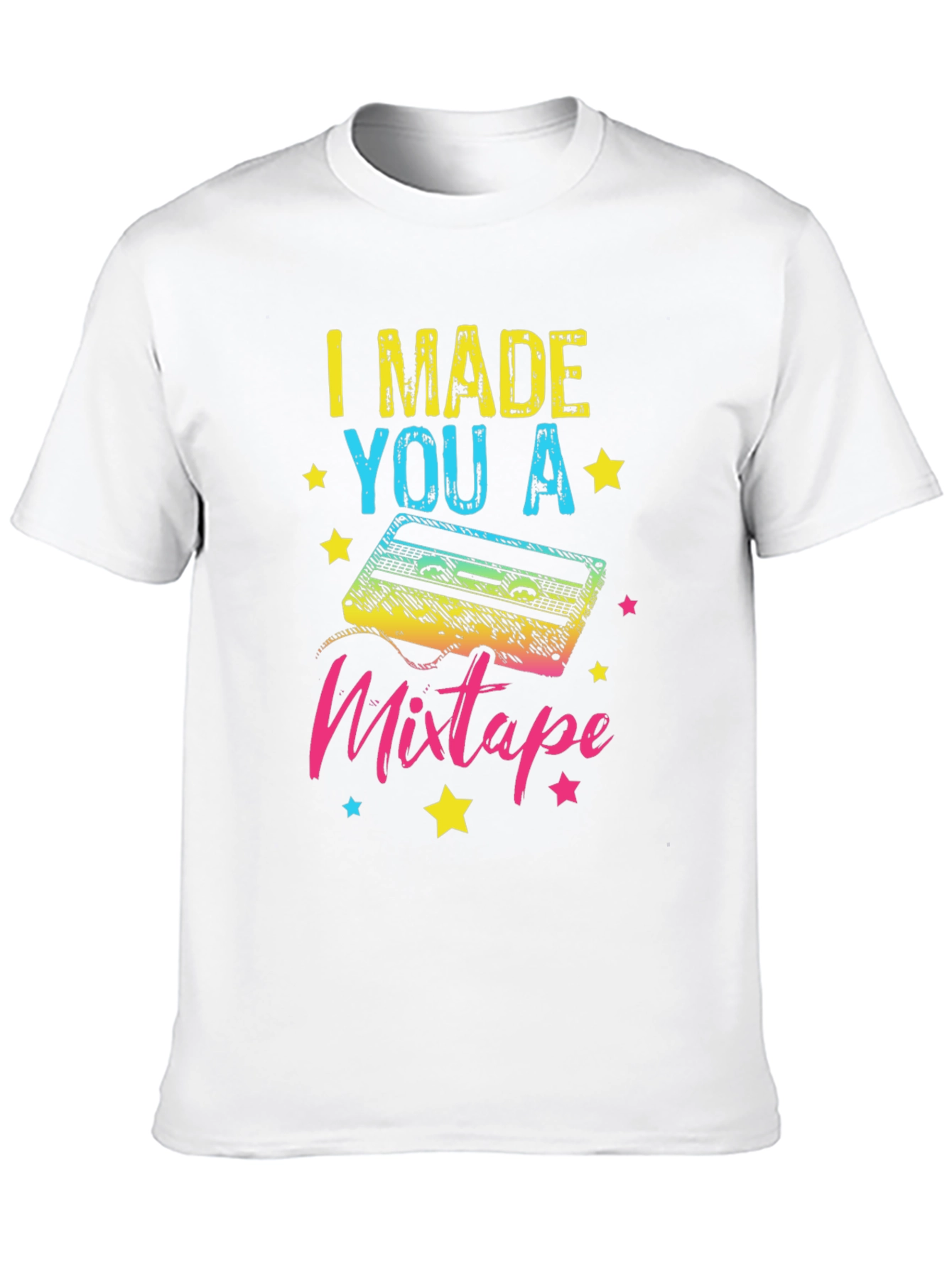 Black I Made You A Mixtape T-Shirt - Retro 80s Nostalgia view 10