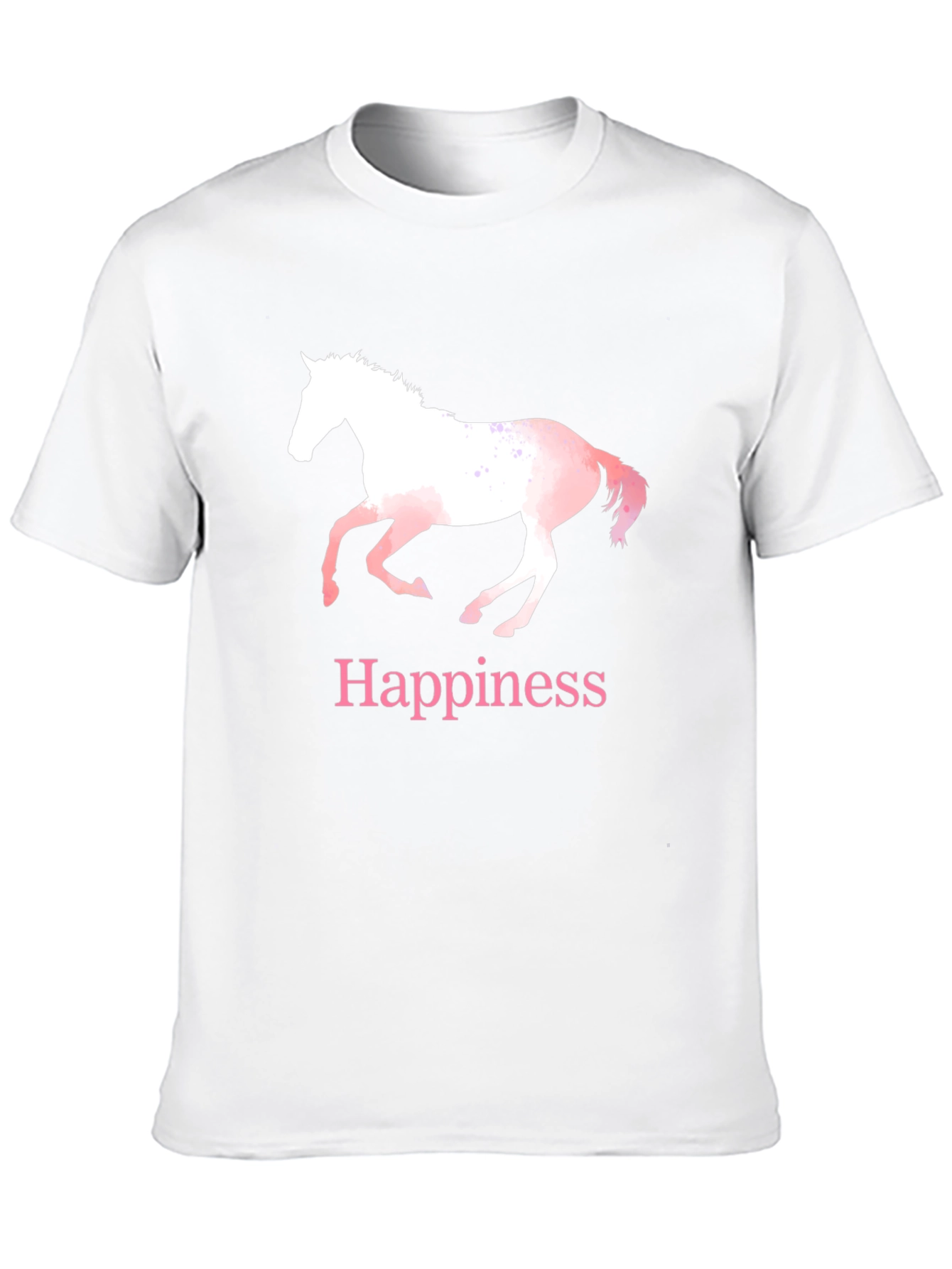 Black Happiness Horse T-Shirt - Black Cotton Tee view 10