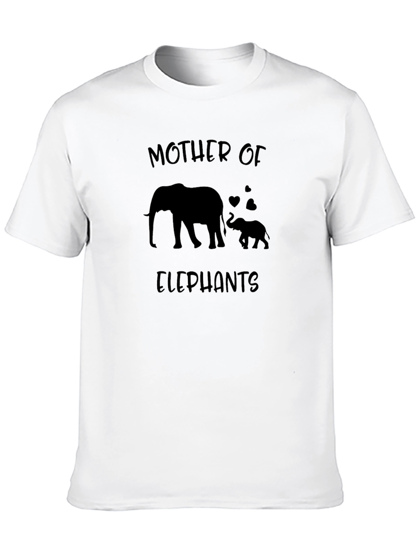 Black Mother of Elephants Graphic Tee - Black Cotton Shirt view 10