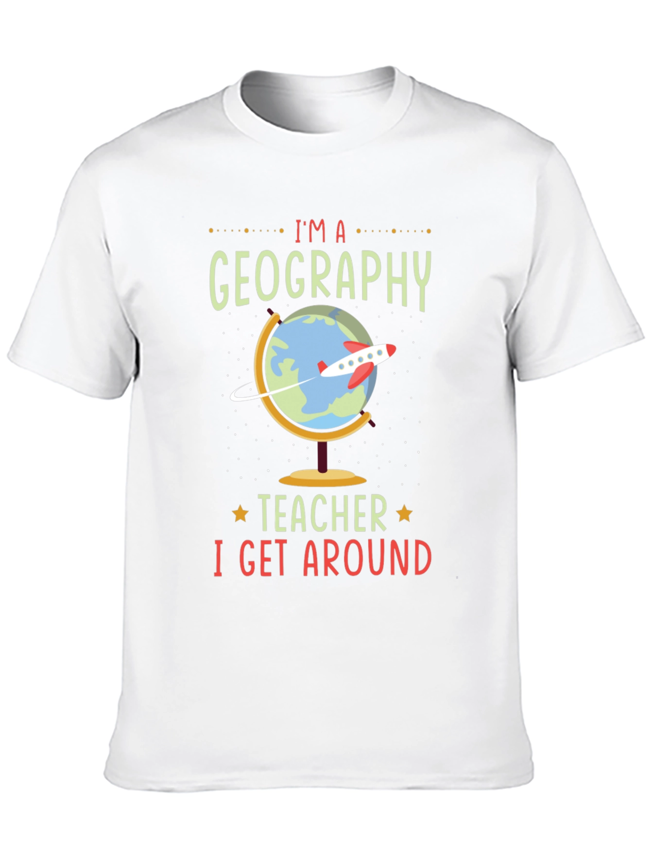 Black Geography Teacher T-Shirt - I Get Around view 10