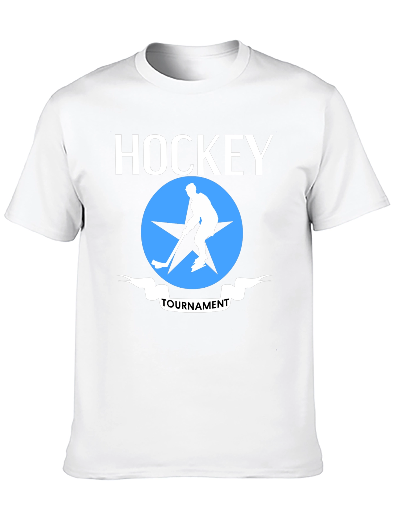 Black Hockey Tournament Graphic T-Shirt view 10