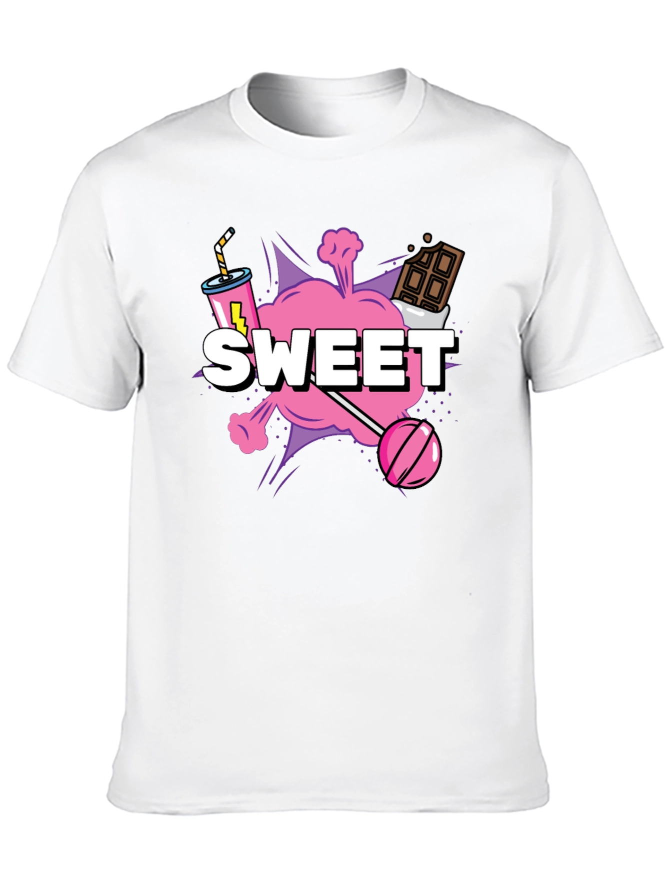 Black Sweet Treat Graphic Tee - Black Cotton T-Shirt view 10