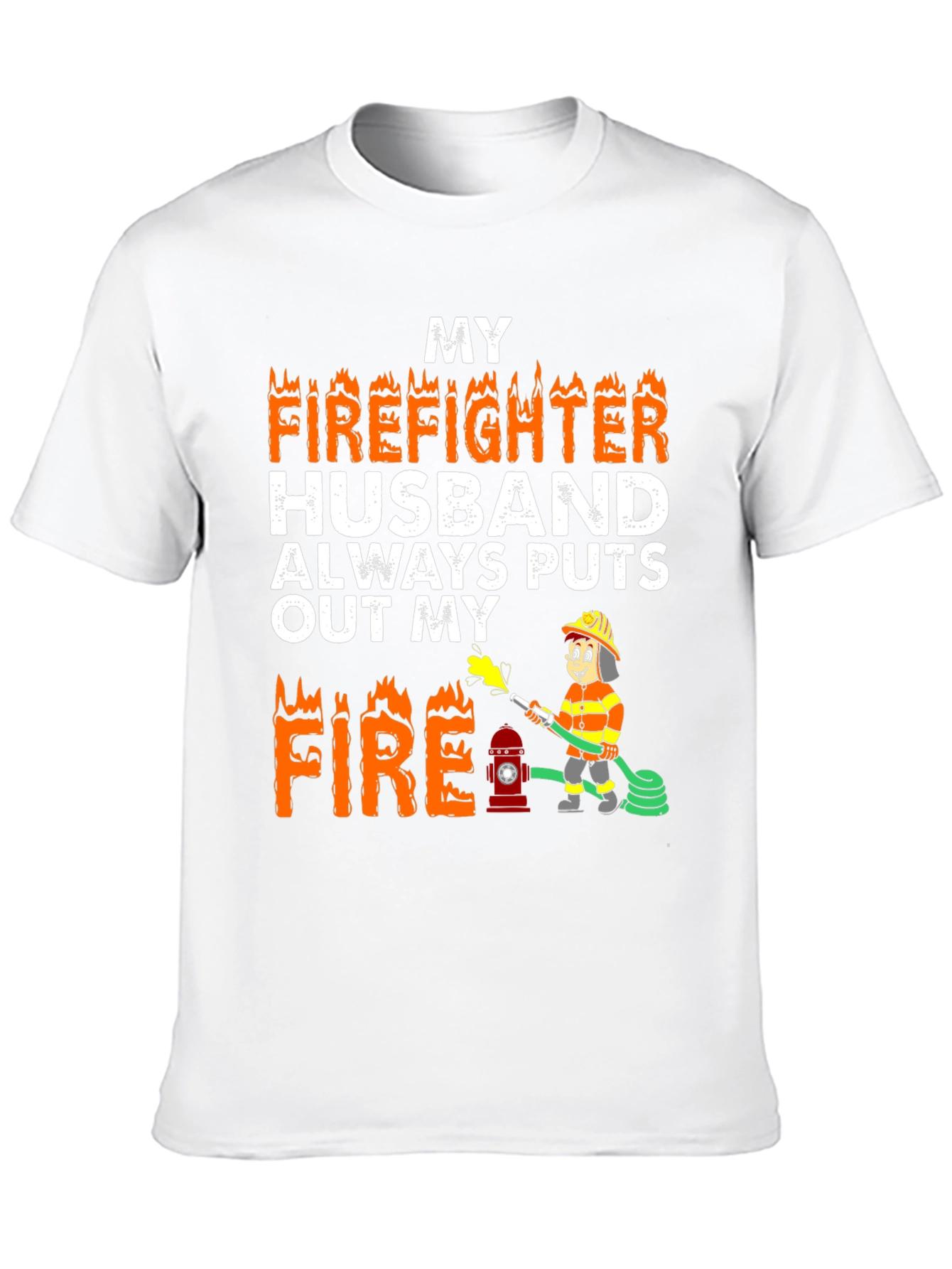 Black Firefighter Husband Graphic Tee view 10