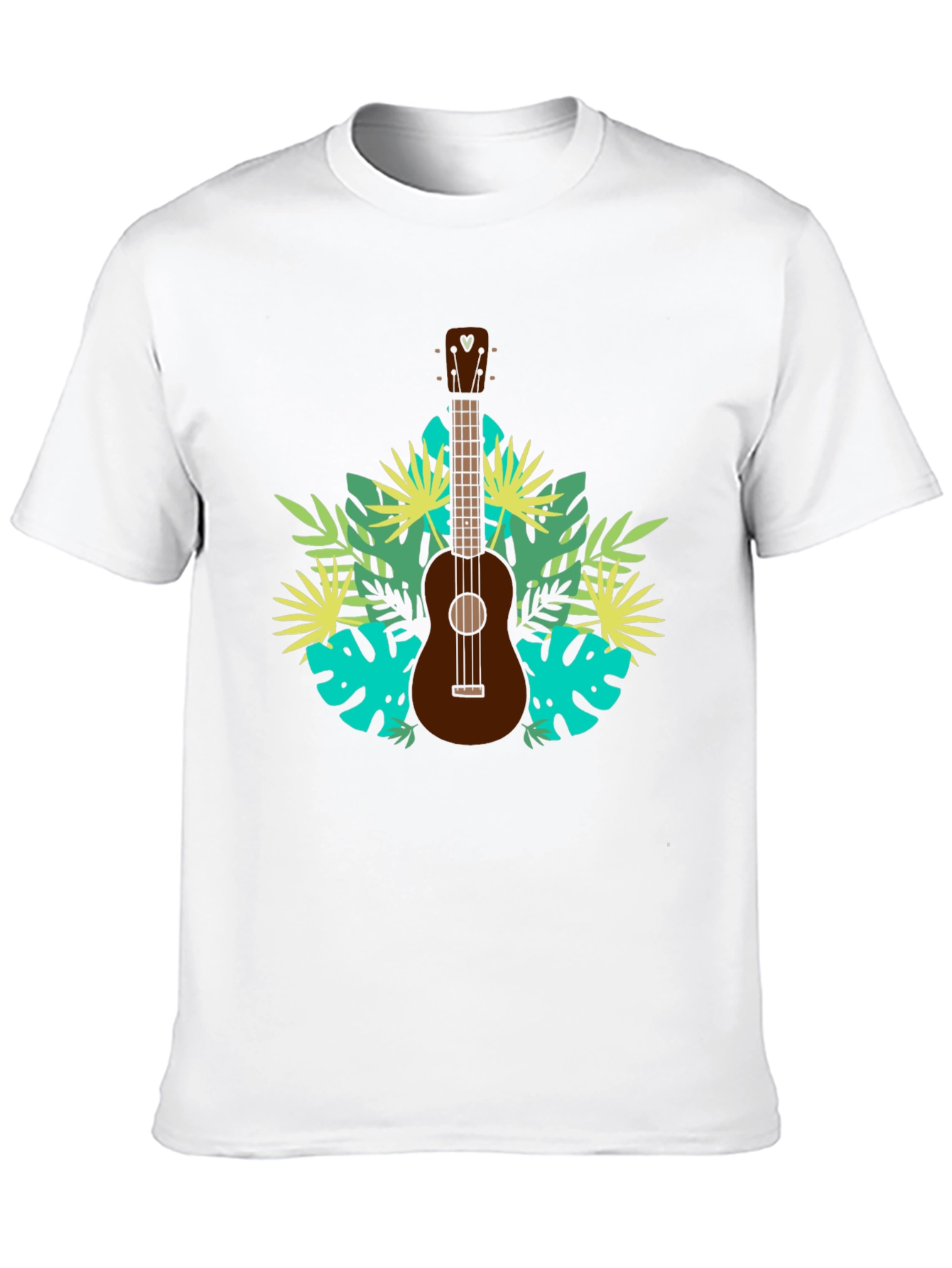 Black Tropical Ukulele T-Shirt - Island Vibes view 10