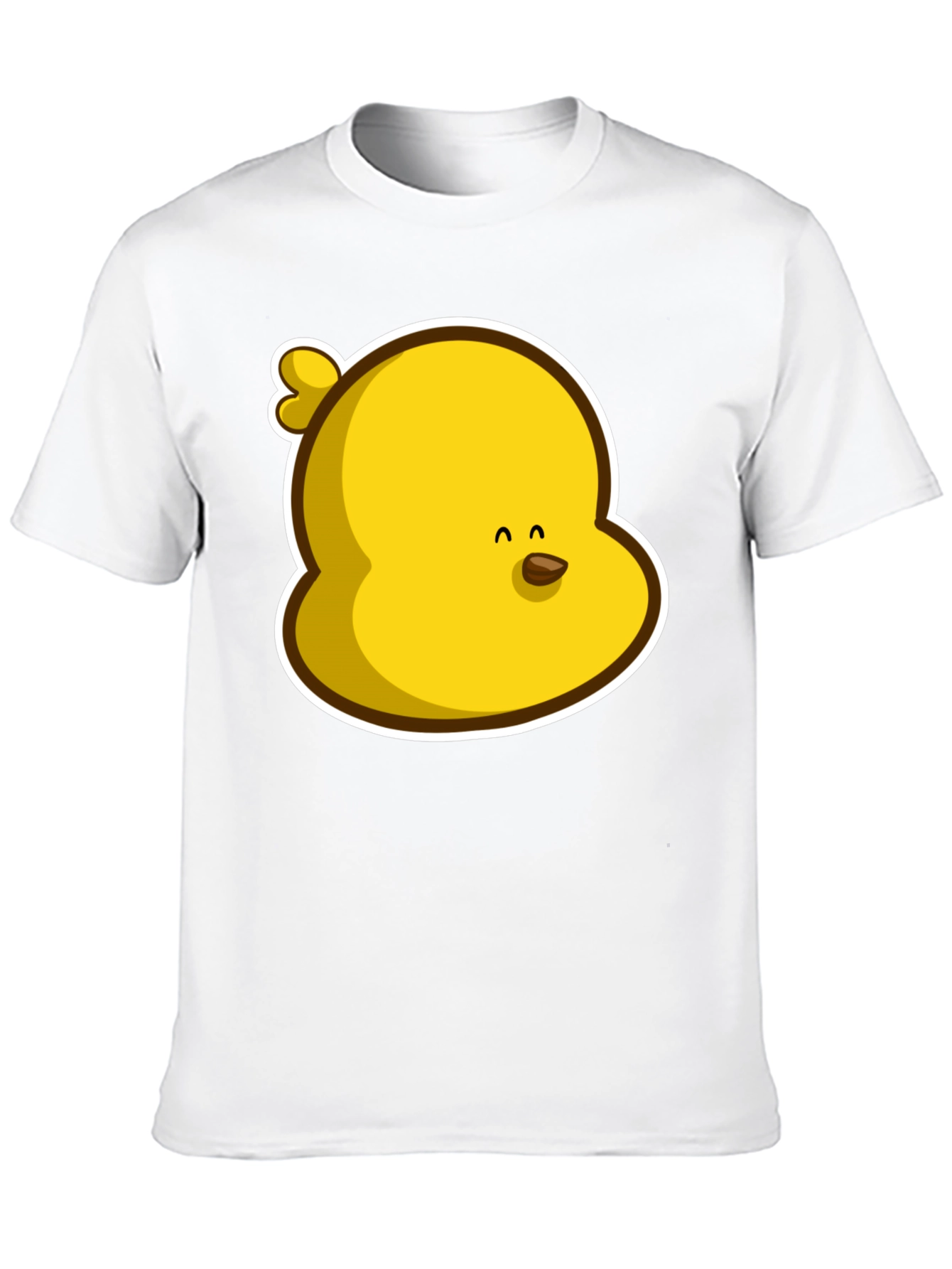 Black Cute Yellow Chick Graphic Print Black T-Shirt view 10