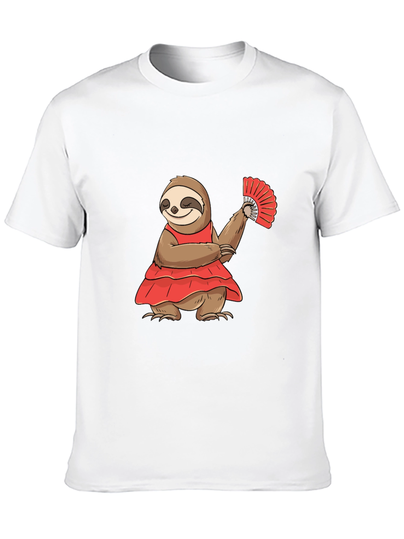 Black Sloth Flamenco Dancer Graphic T-Shirt view 10