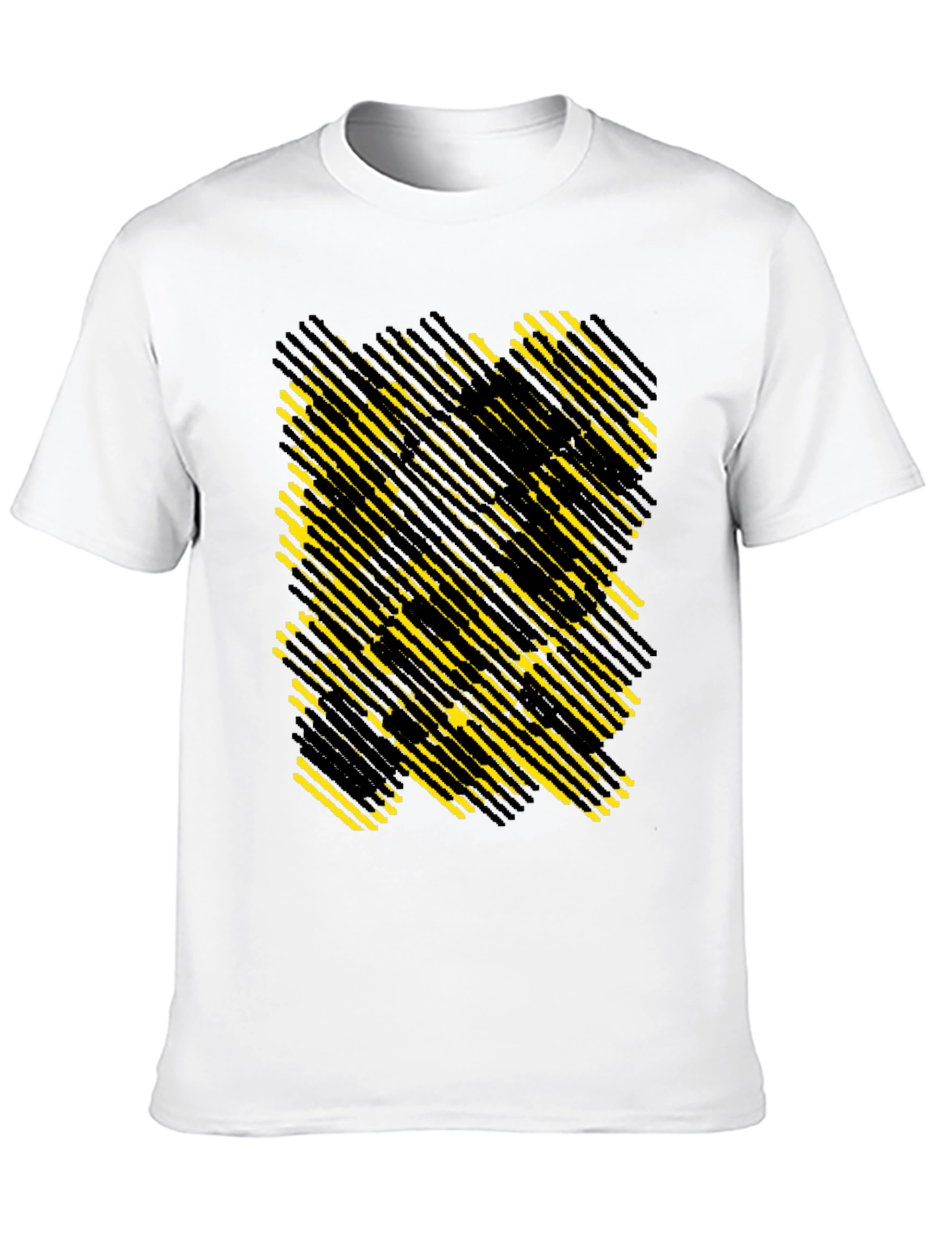 Black Abstract Geometric T-Shirt - Modern Graphic Tee view 10