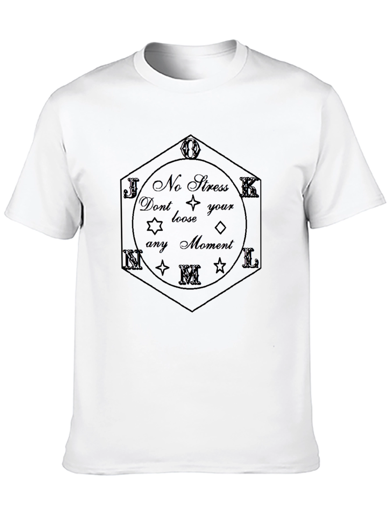 Black No Stress Black Graphic Tee view 10