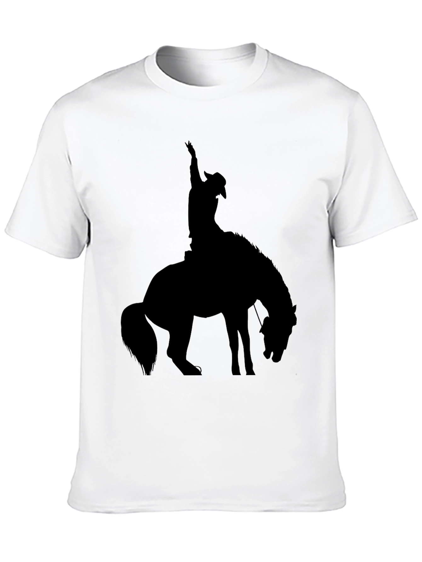 Black Cowboy Silhouette Graphic Tee view 10