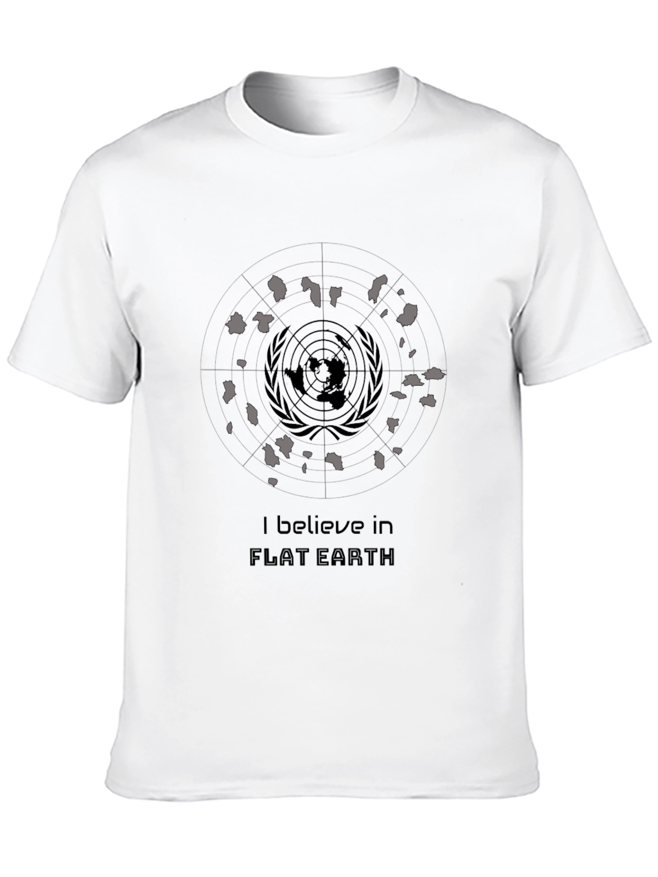 Black Flat Earth Believer Graphic T-Shirt view 10