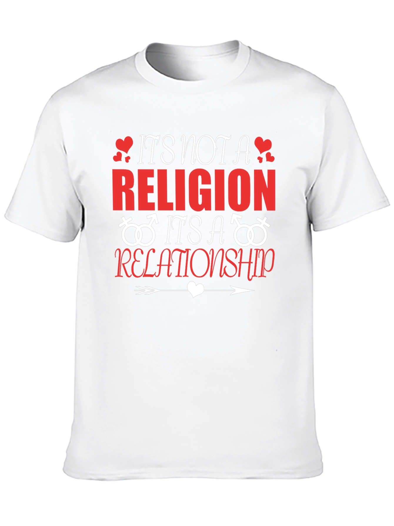Black It's Not A Religion Relationship T-Shirt view 10