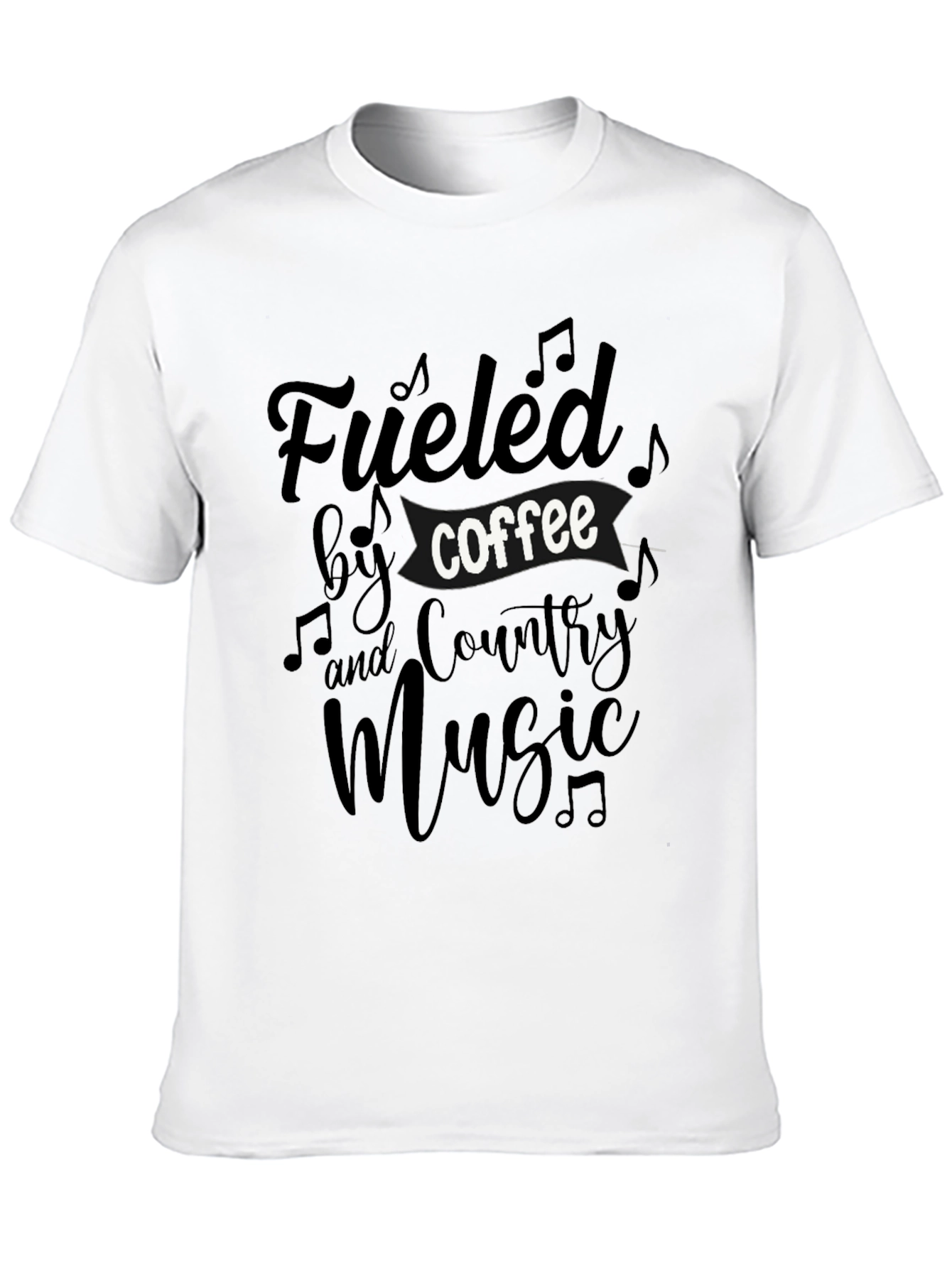 Black Fueled by Coffee & Country Music Graphic Tee view 10