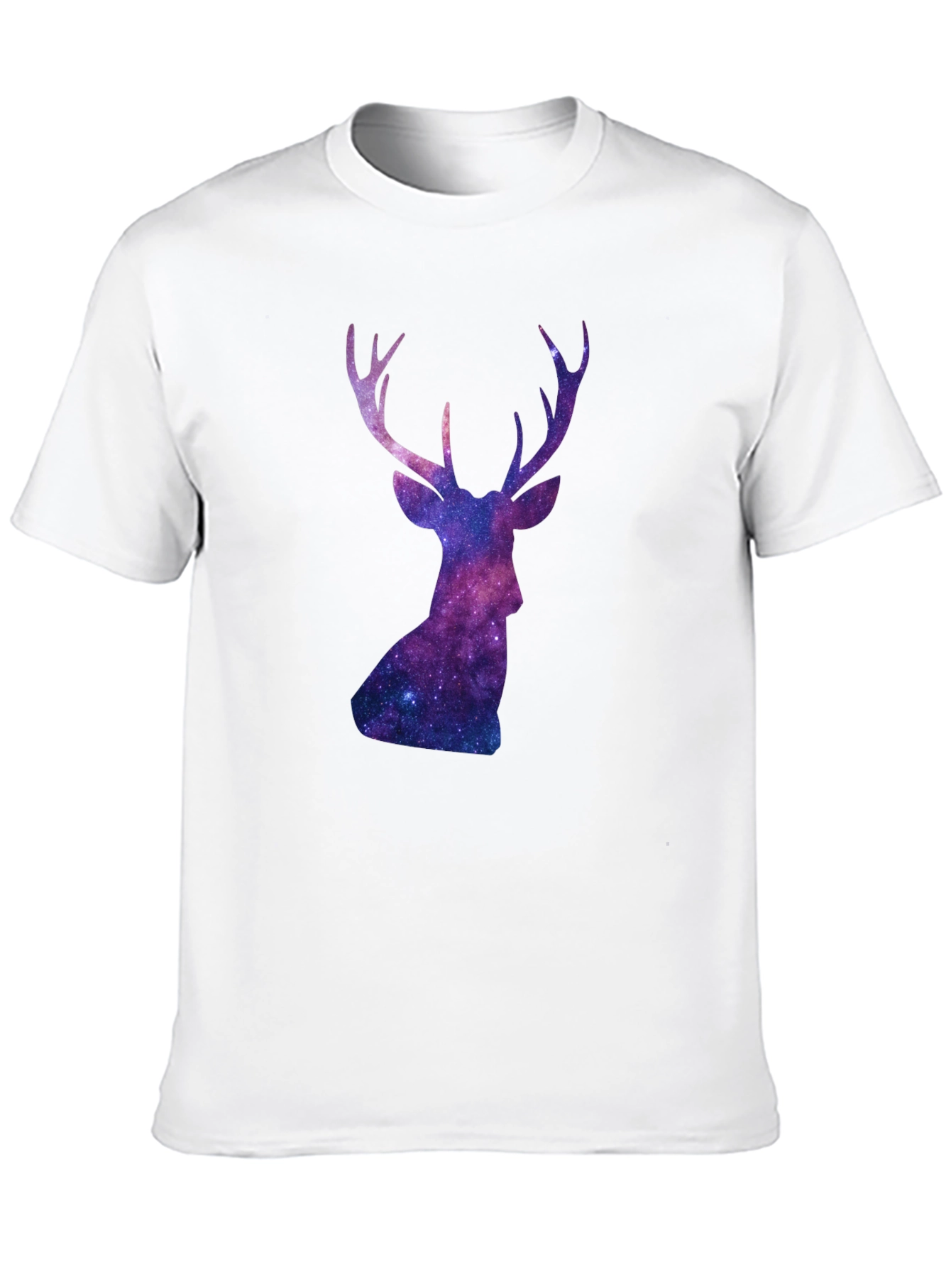 Black Cosmic Deer Graphic Tee - Black Cotton Blend view 10