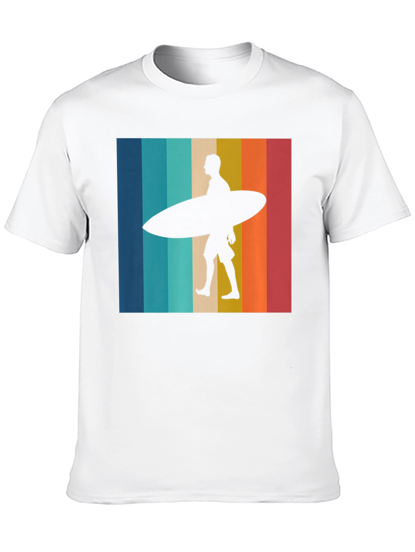 Black Retro Surfer Graphic Tee - Black Cotton T-Shirt view 10