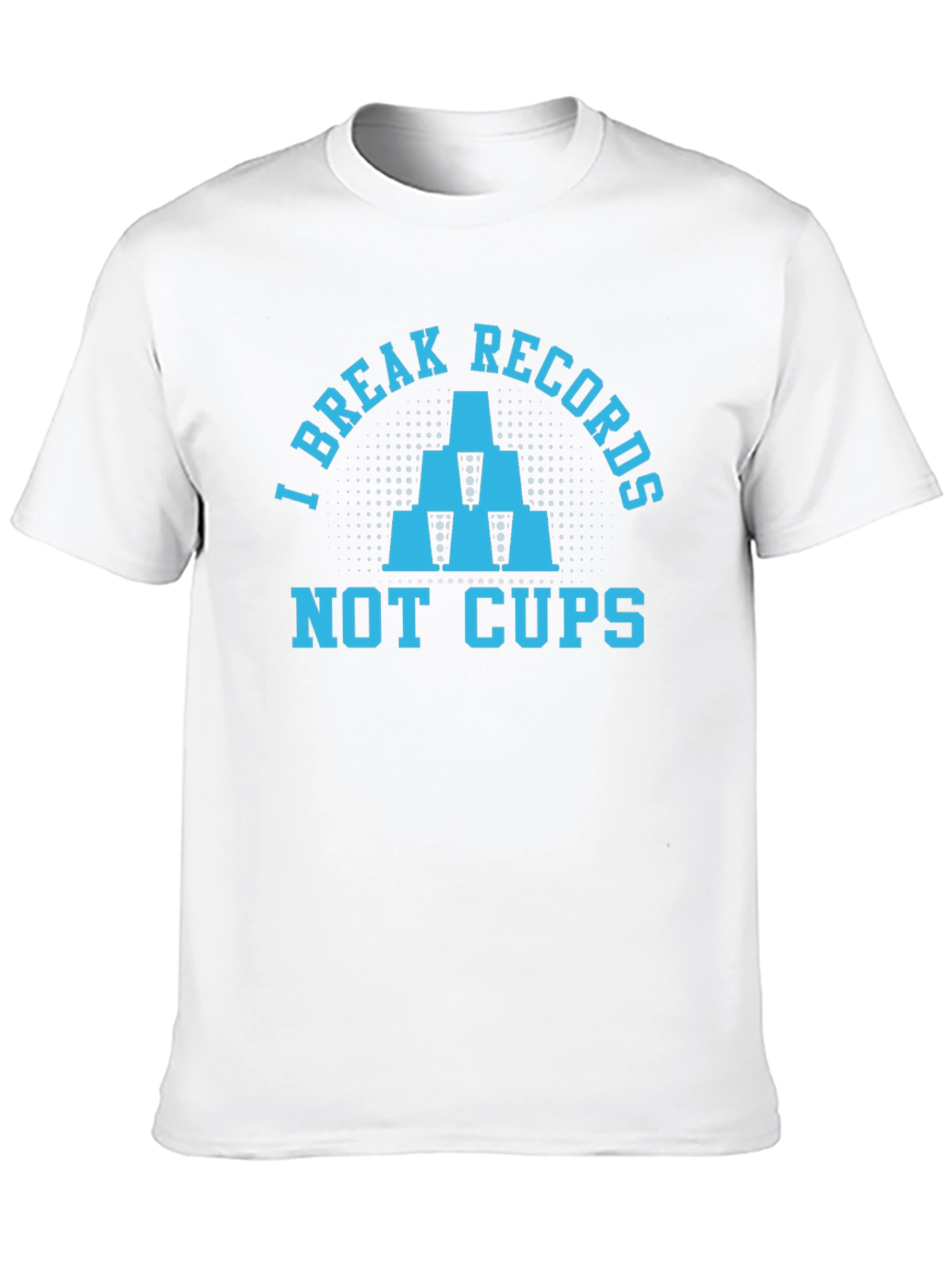 Black I Break Records Not Cups T-Shirt view 10