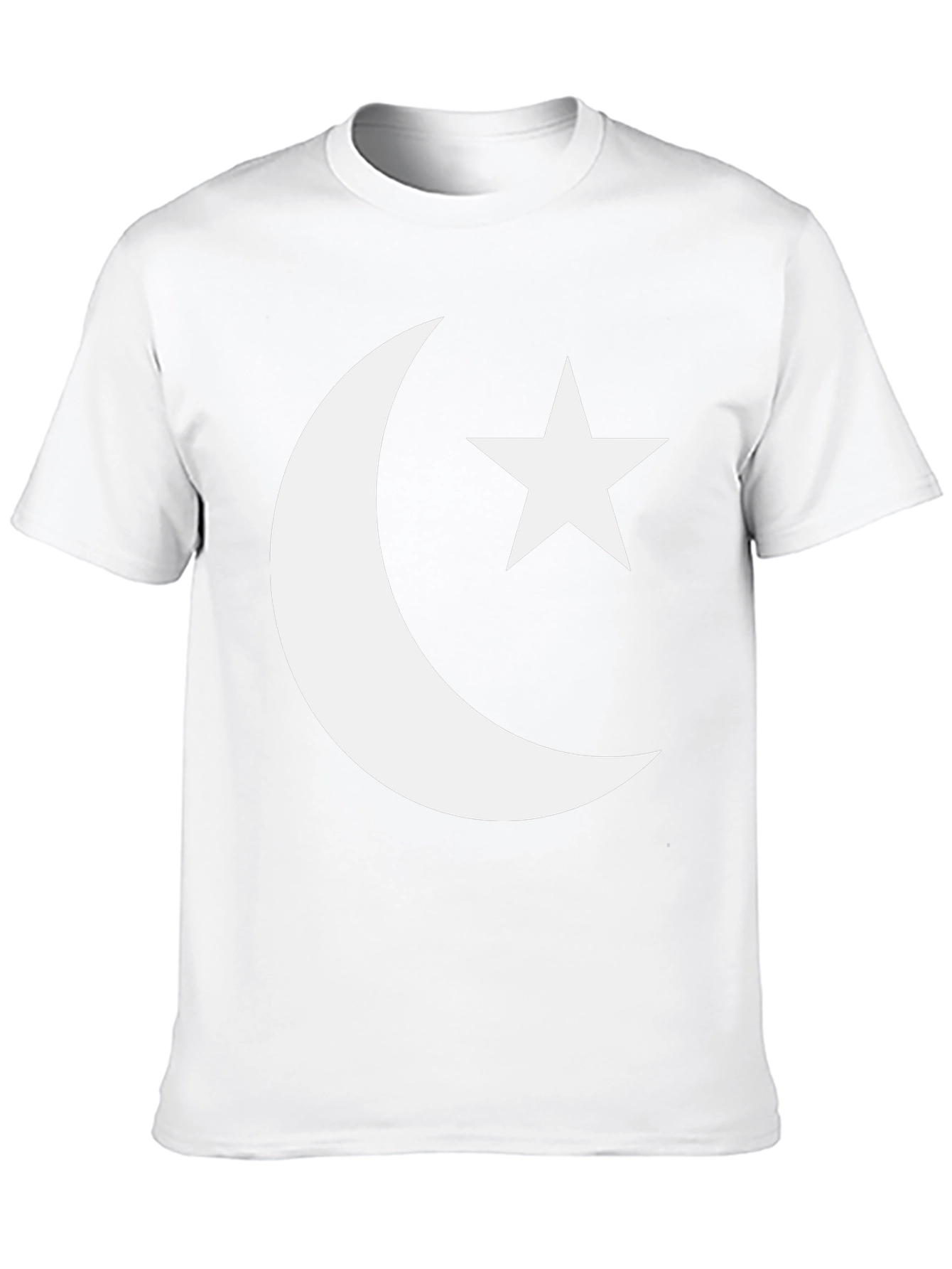 Black Crescent Moon & Star Graphic Tee - Black Cotton Blend view 10