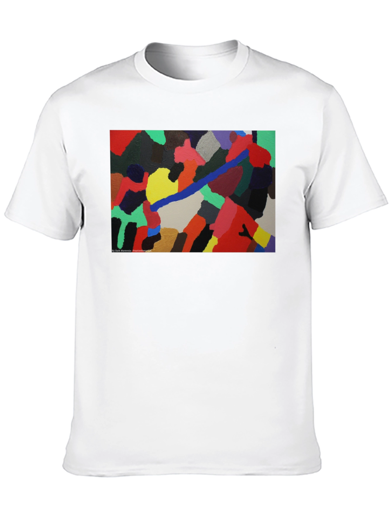 Black Abstract Art Print Black T-Shirt view 10