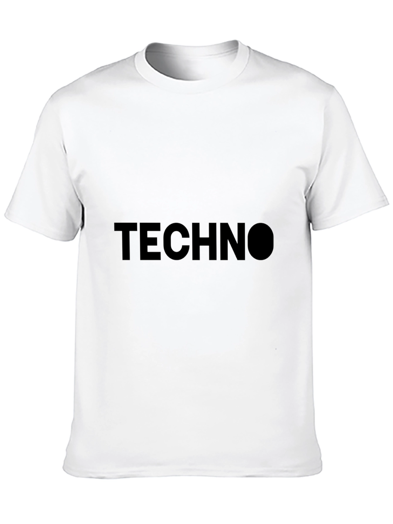 Black Techno Black T-Shirt - Modern Minimalist Style view 10