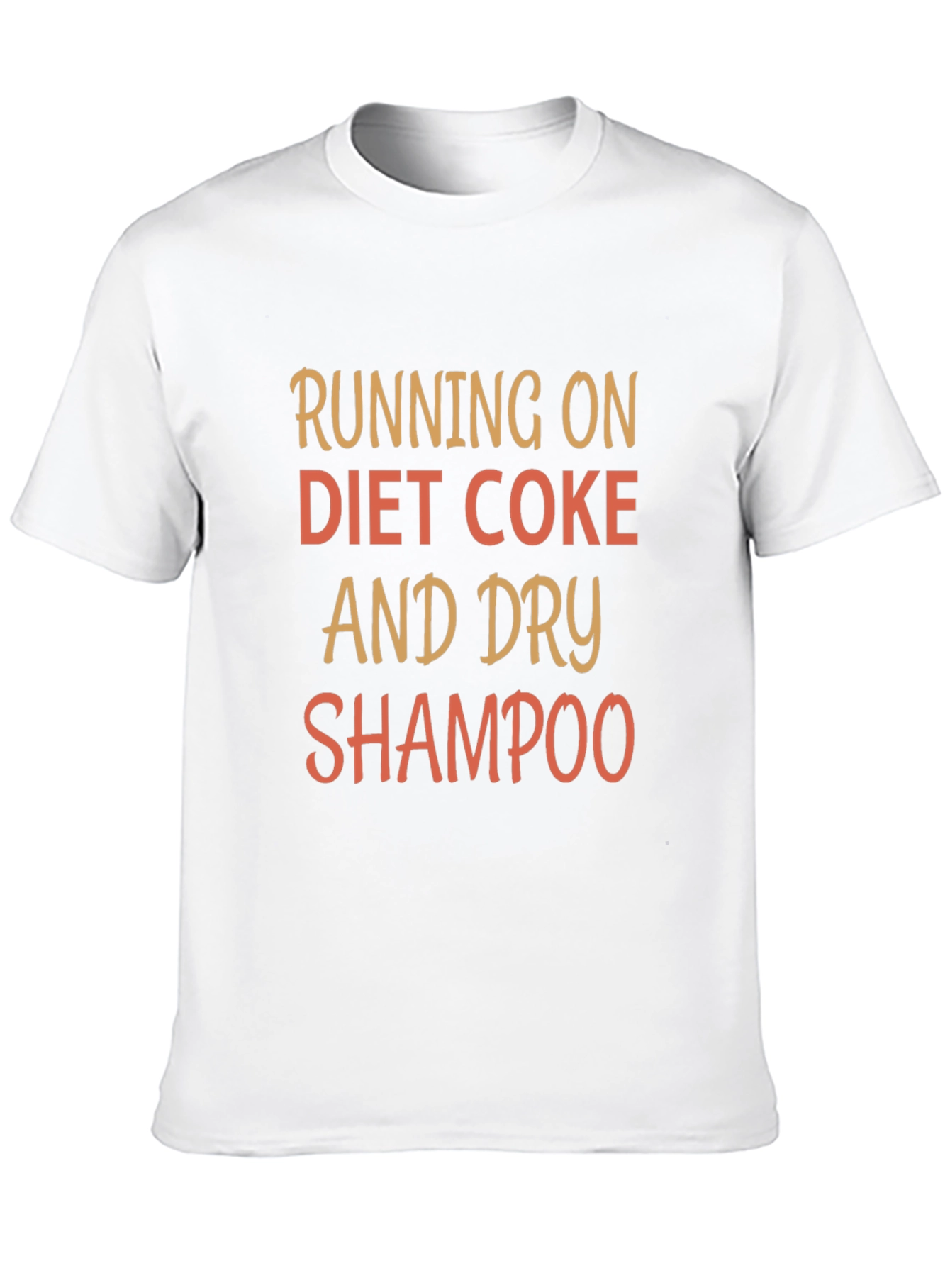 Black Running on Diet Coke and Dry Shampoo T-Shirt view 10