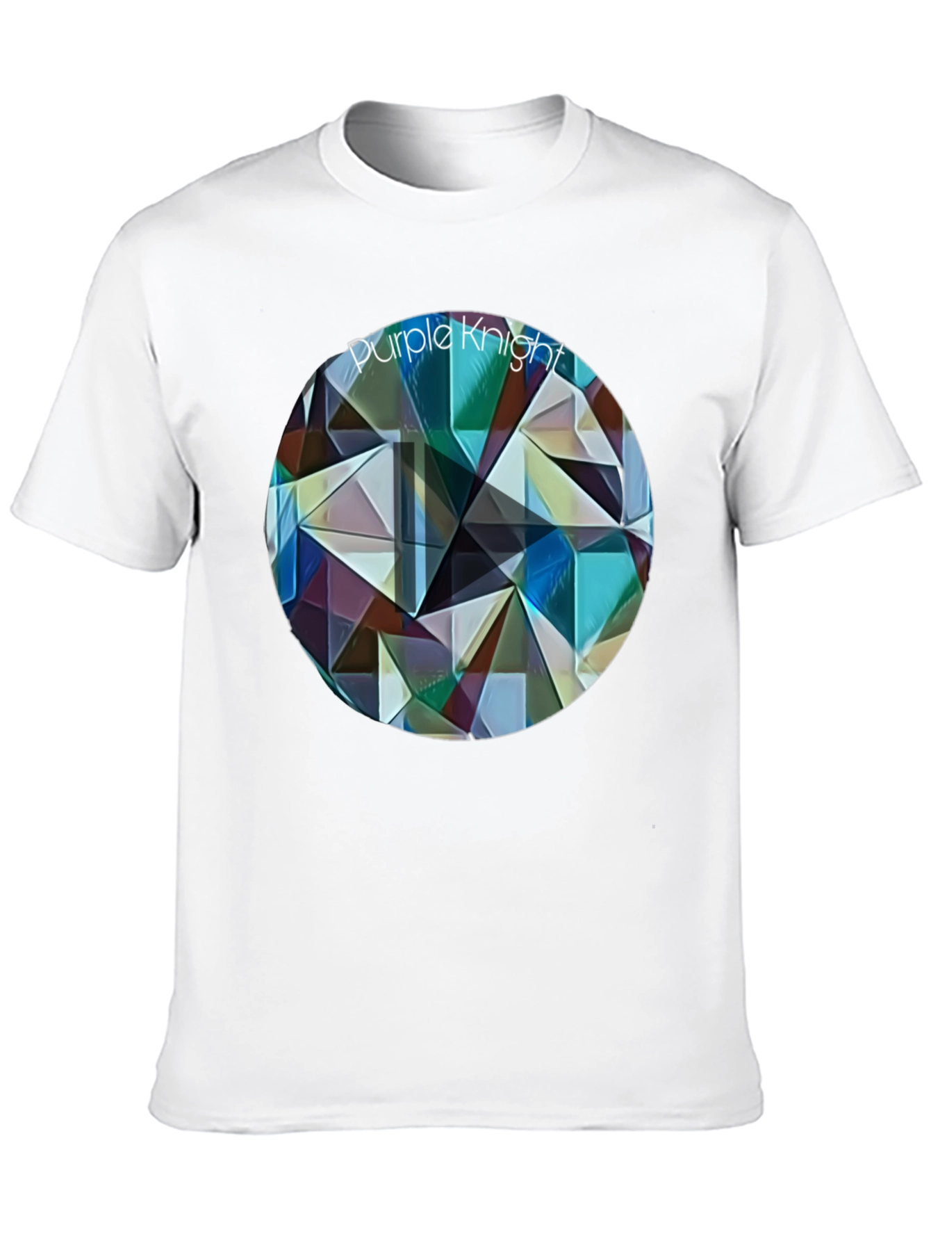 Black Purple Knight Geometric T-Shirt - Modern Artistic Design view 10