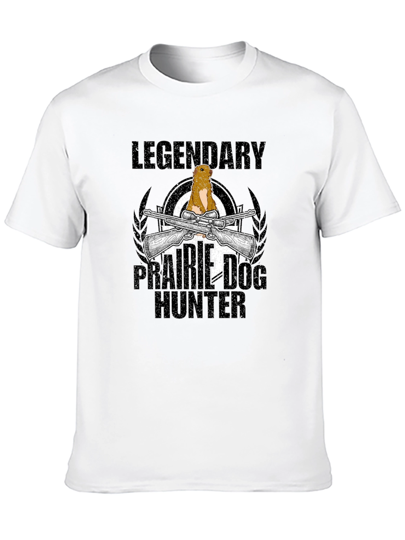 Black Legendary Prairie Dog Hunter Black T-Shirt view 10