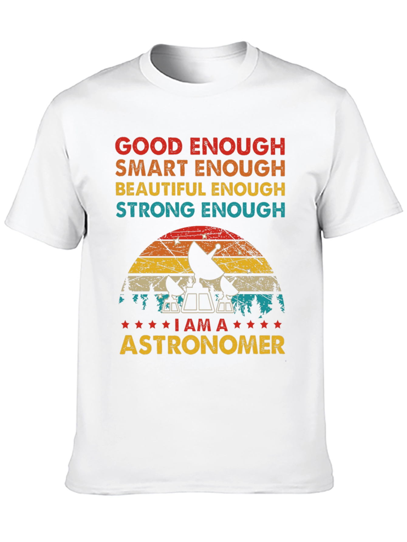 Black Astronomer T-Shirt - Good Enough, Smart Enough view 10