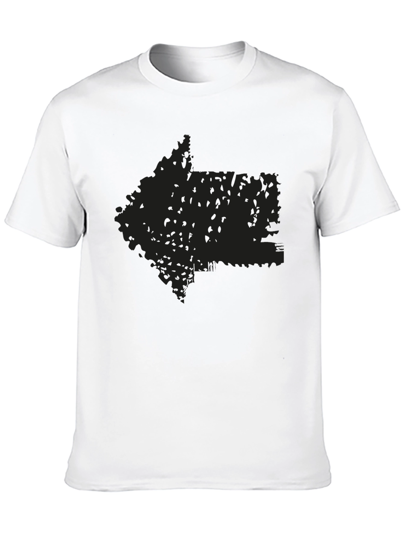 Black Men's Black Graphic Print Casual T-Shirt view 10