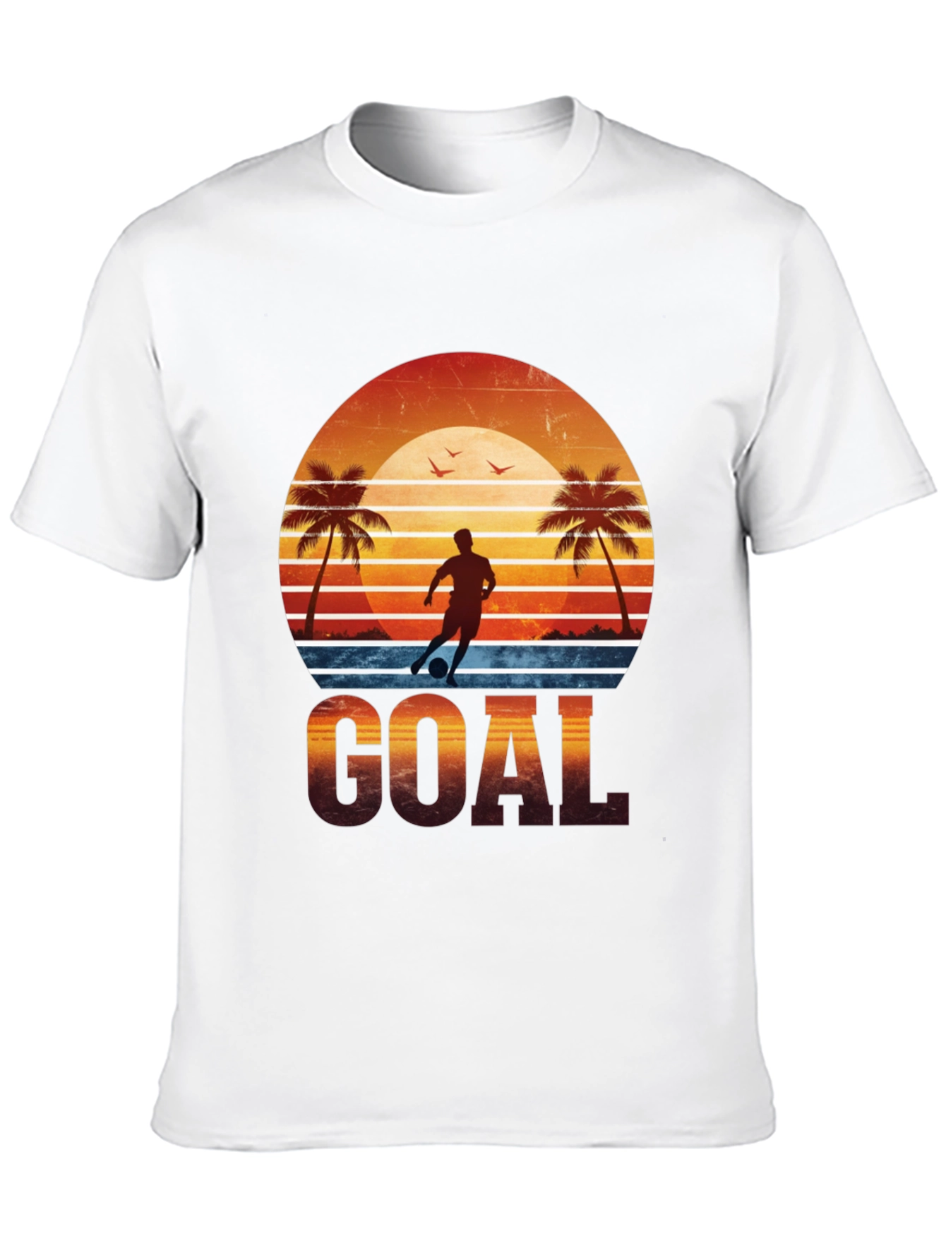 Black Goal Graphic Tee - Soccer Beach Design view 10