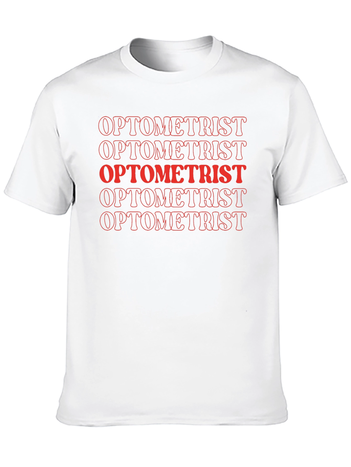 Black Optometrist Bold Text Graphic T-Shirt view 10