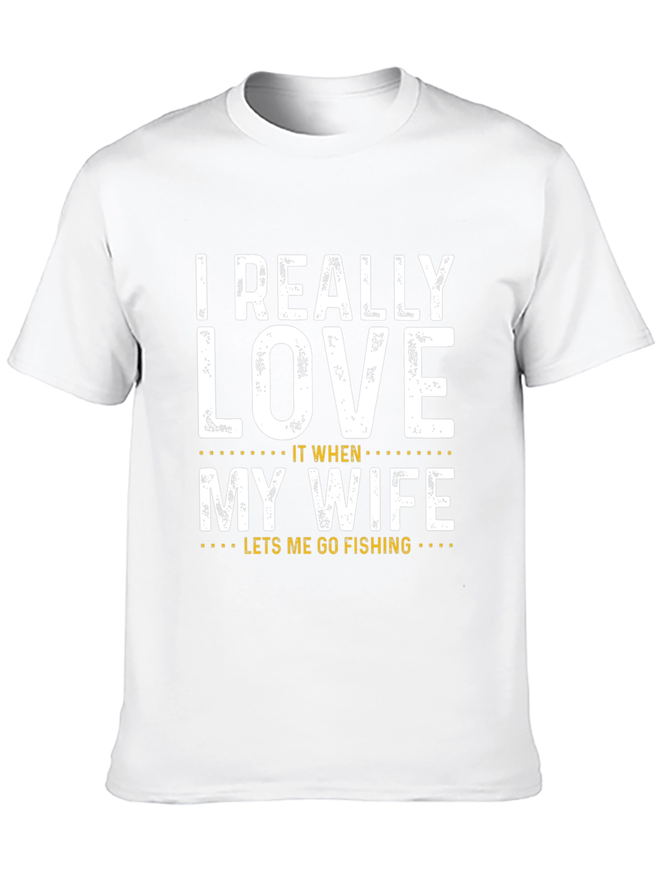 Black Fishing T-Shirt - Funny "Love My Wife" Design, Black view 10