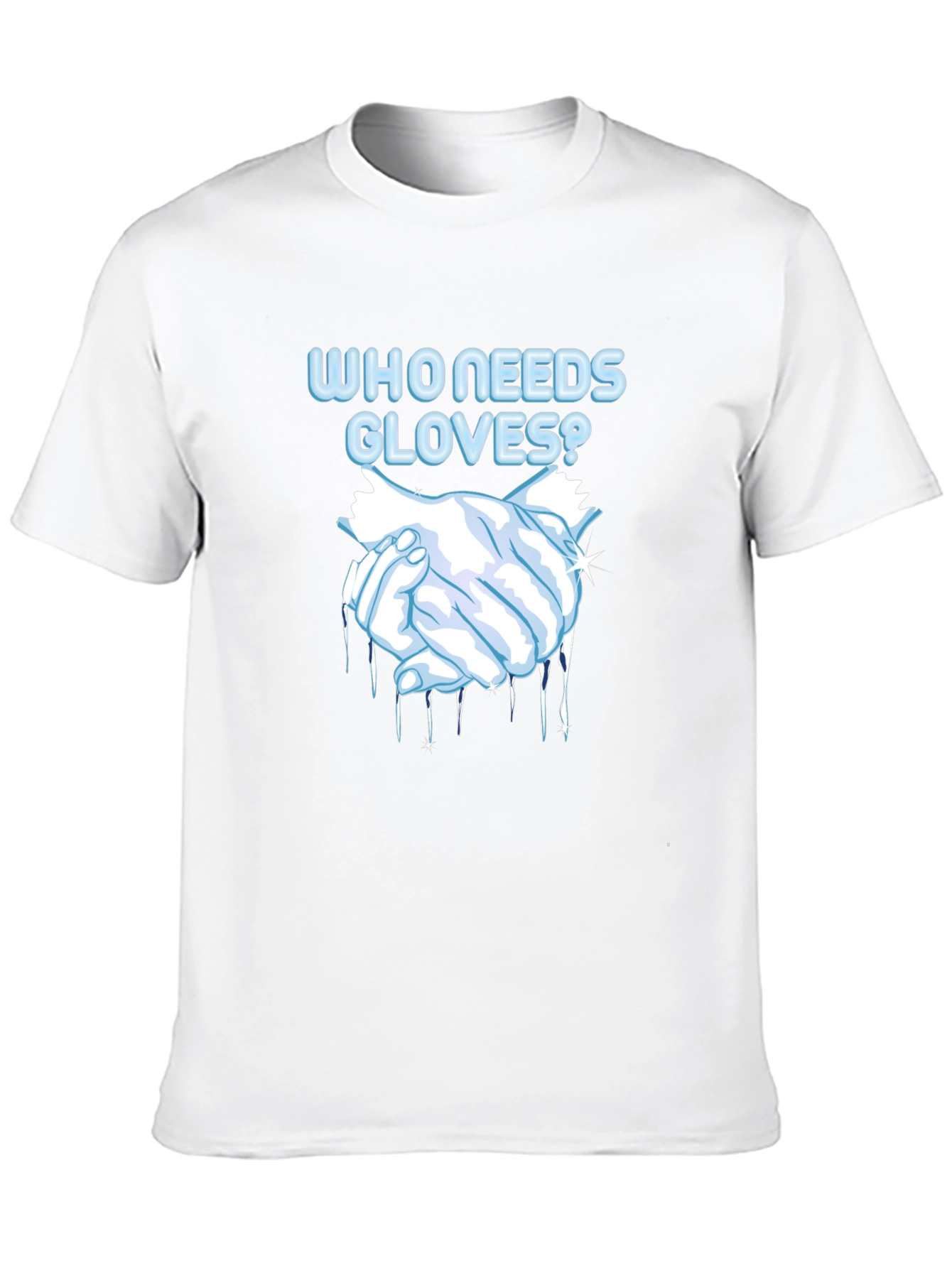 Black Who Needs Gloves? Graphic Tee view 10