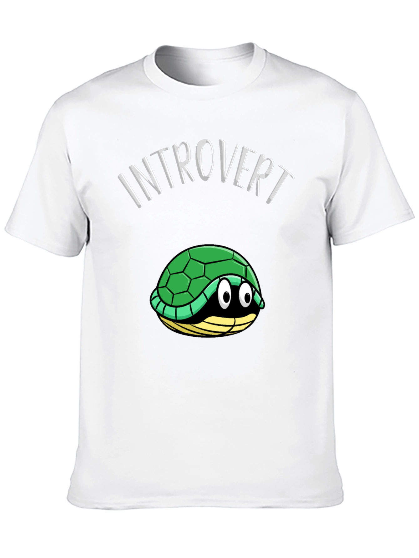 Black Introvert Turtle T-Shirt Funny Graphic Tee view 10