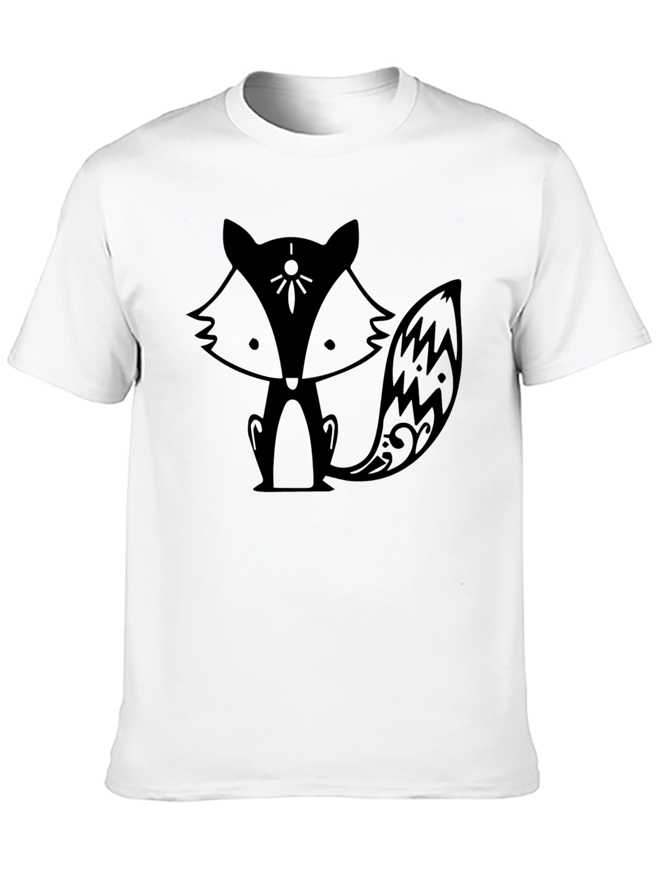 Black Fox Graphic Print Black T-Shirt view 10