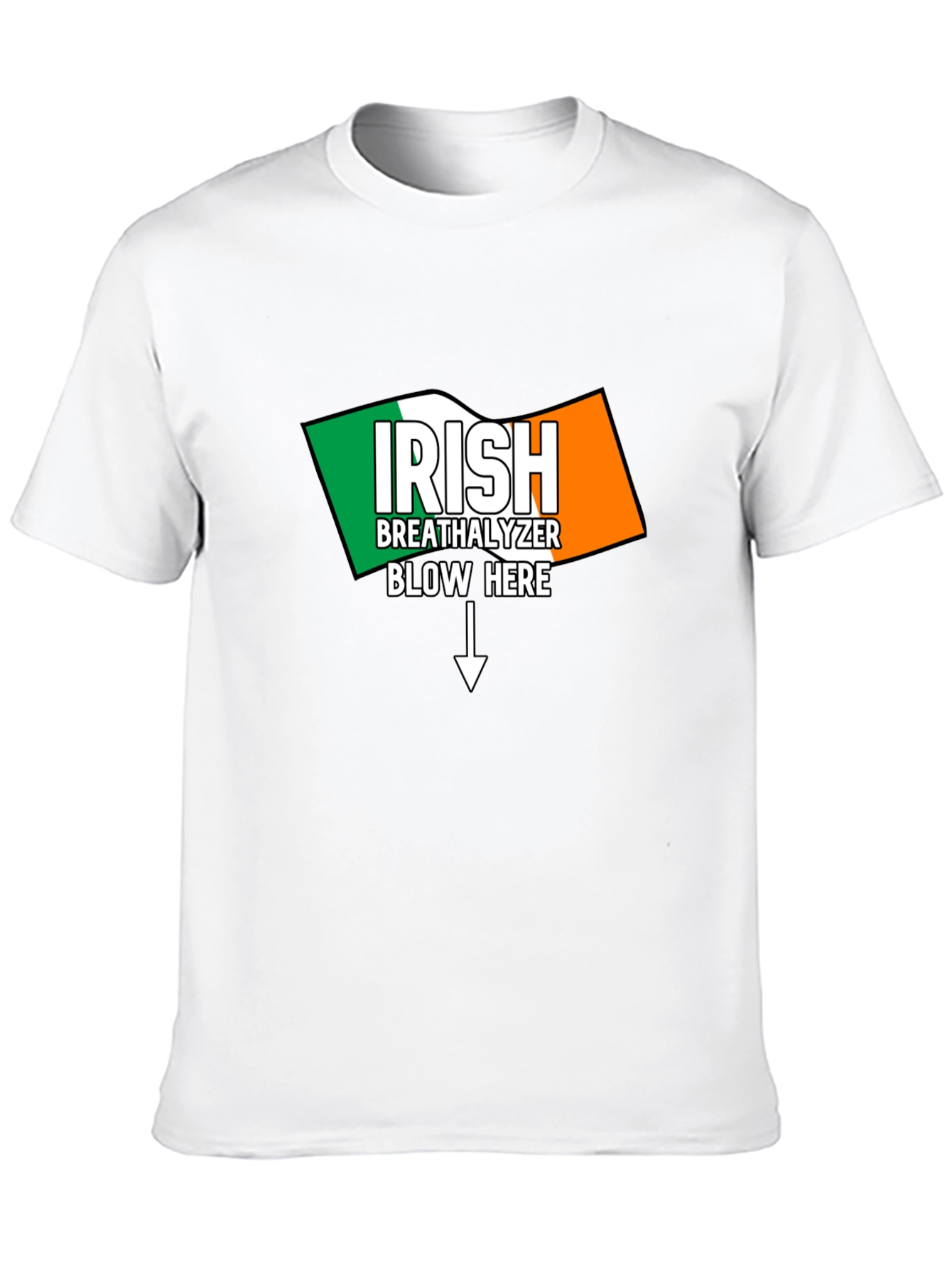 Black Irish Breathalyzer Blow Here T-Shirt view 10