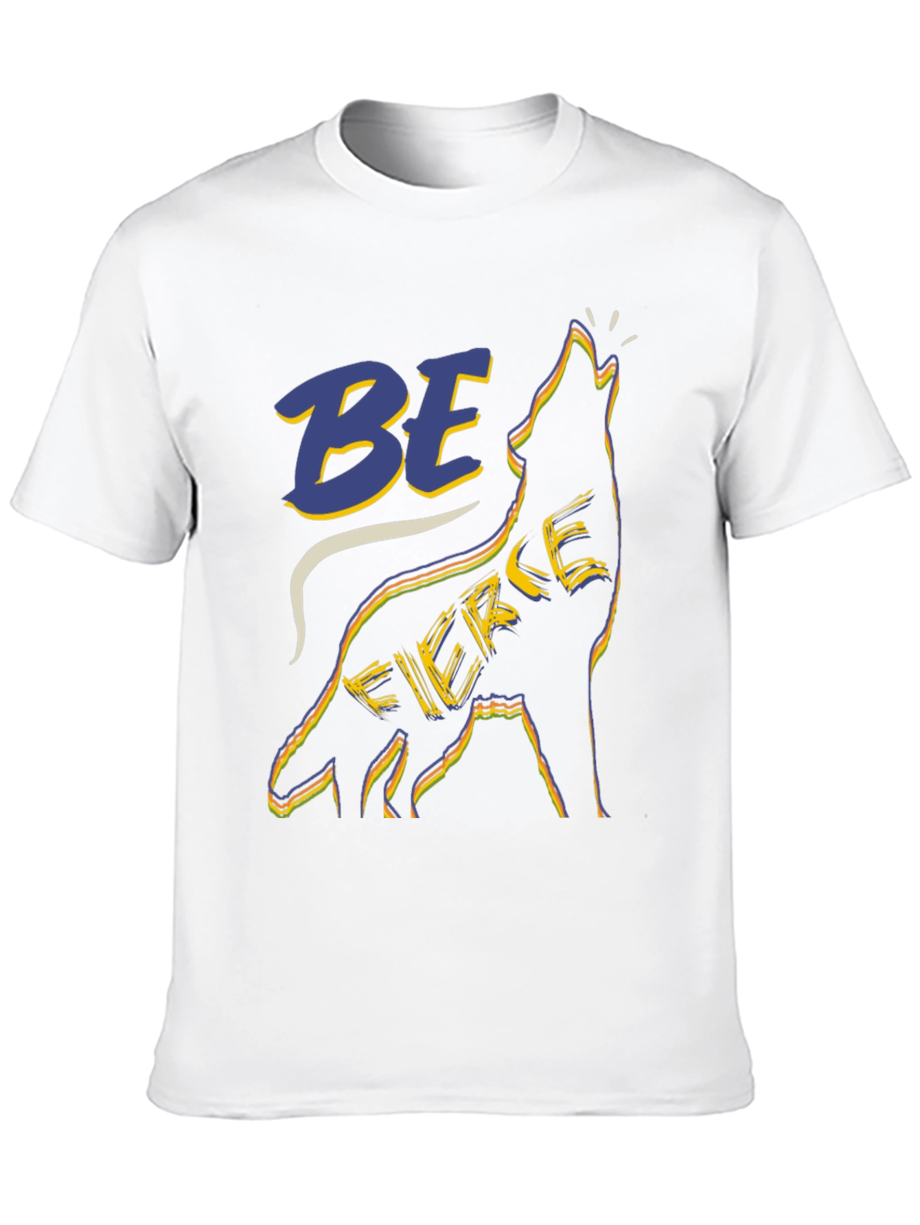 Black Be Fierce Wolf Graphic Tee - Black view 10